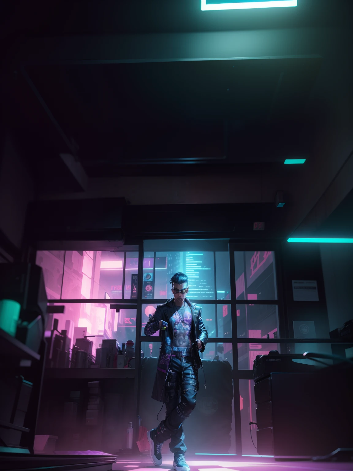 Change background cyberpunk gangstar boy,realistic,8k,ultra realistic