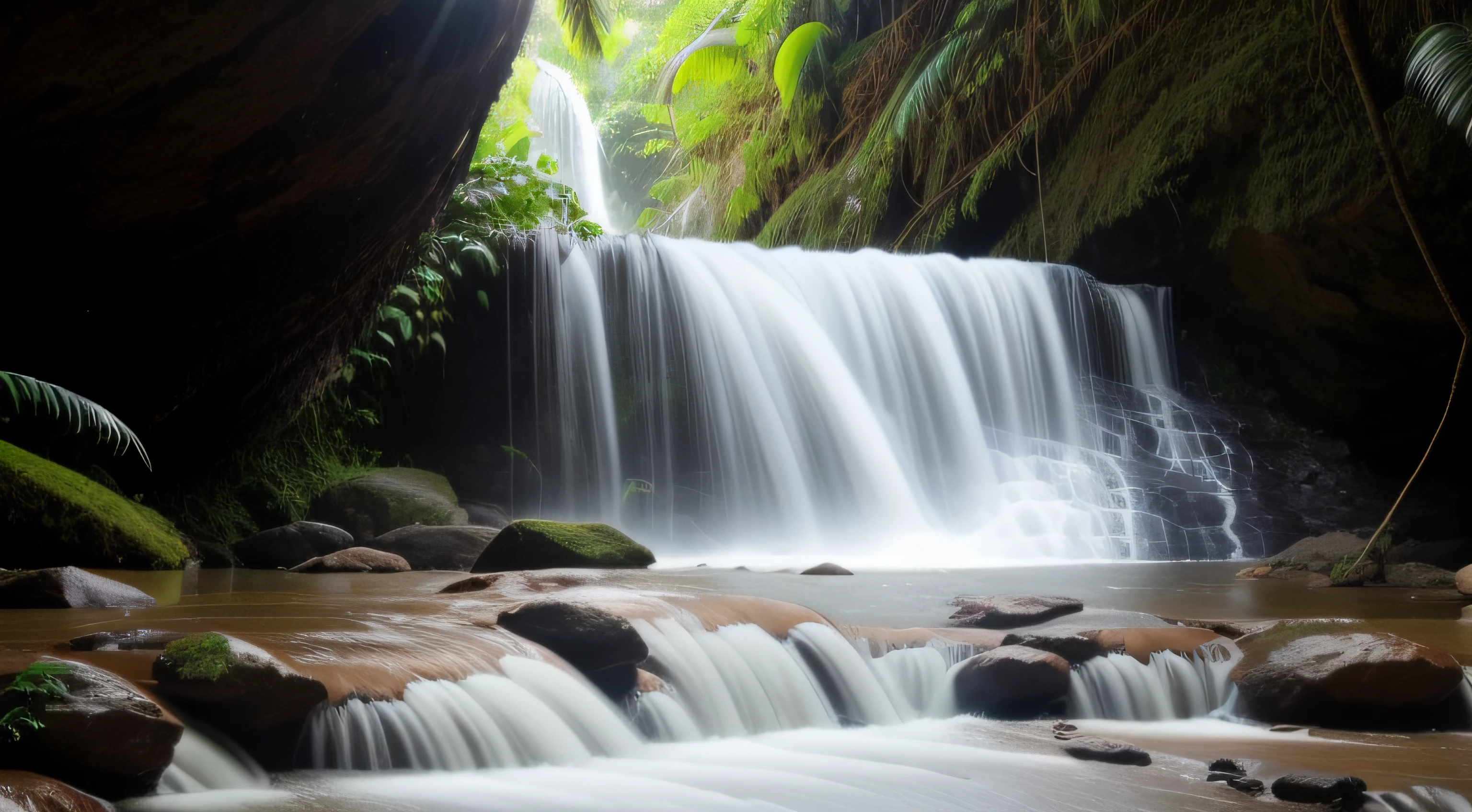 cachoeira em floresta tropical