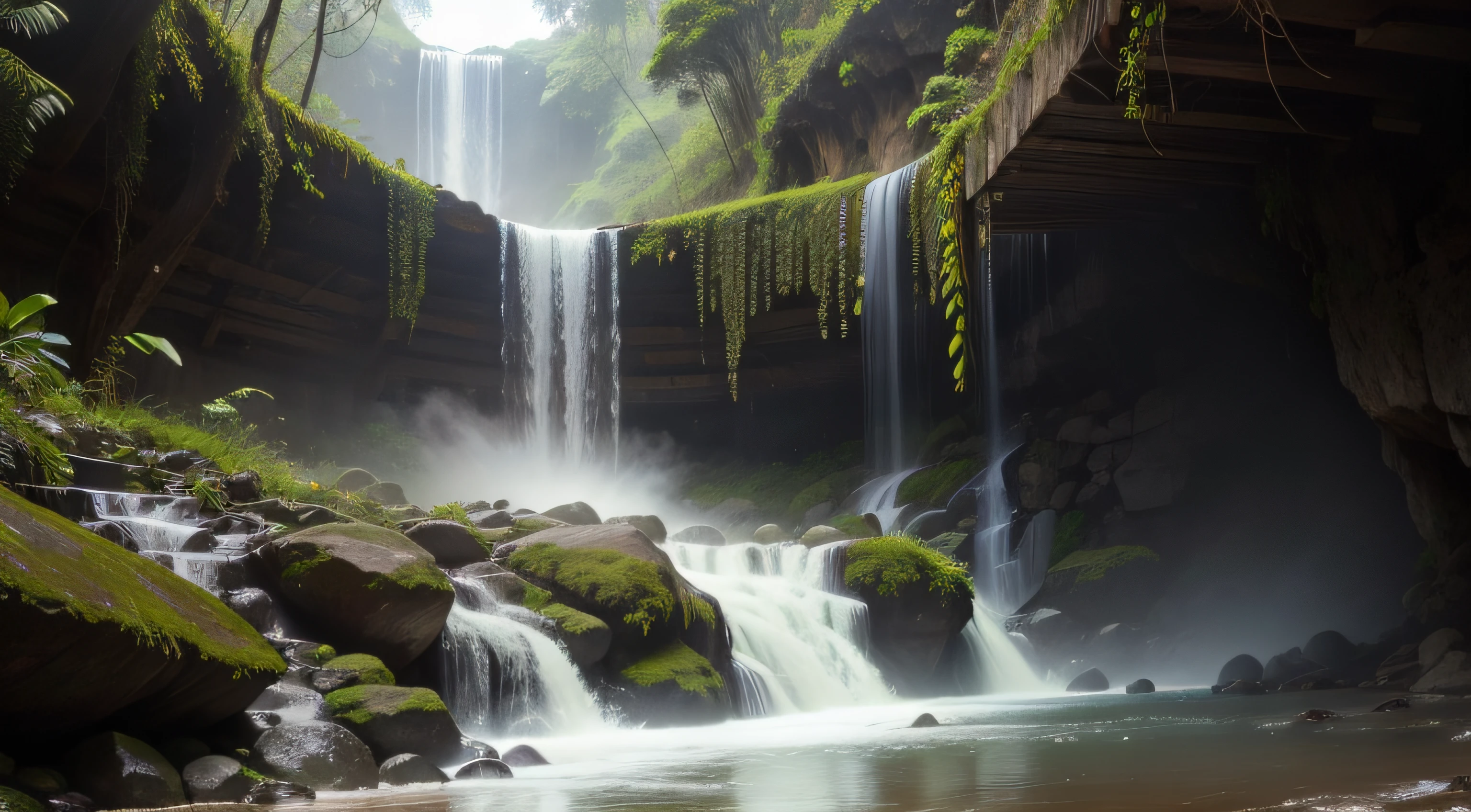 cachoeira em floresta tropical