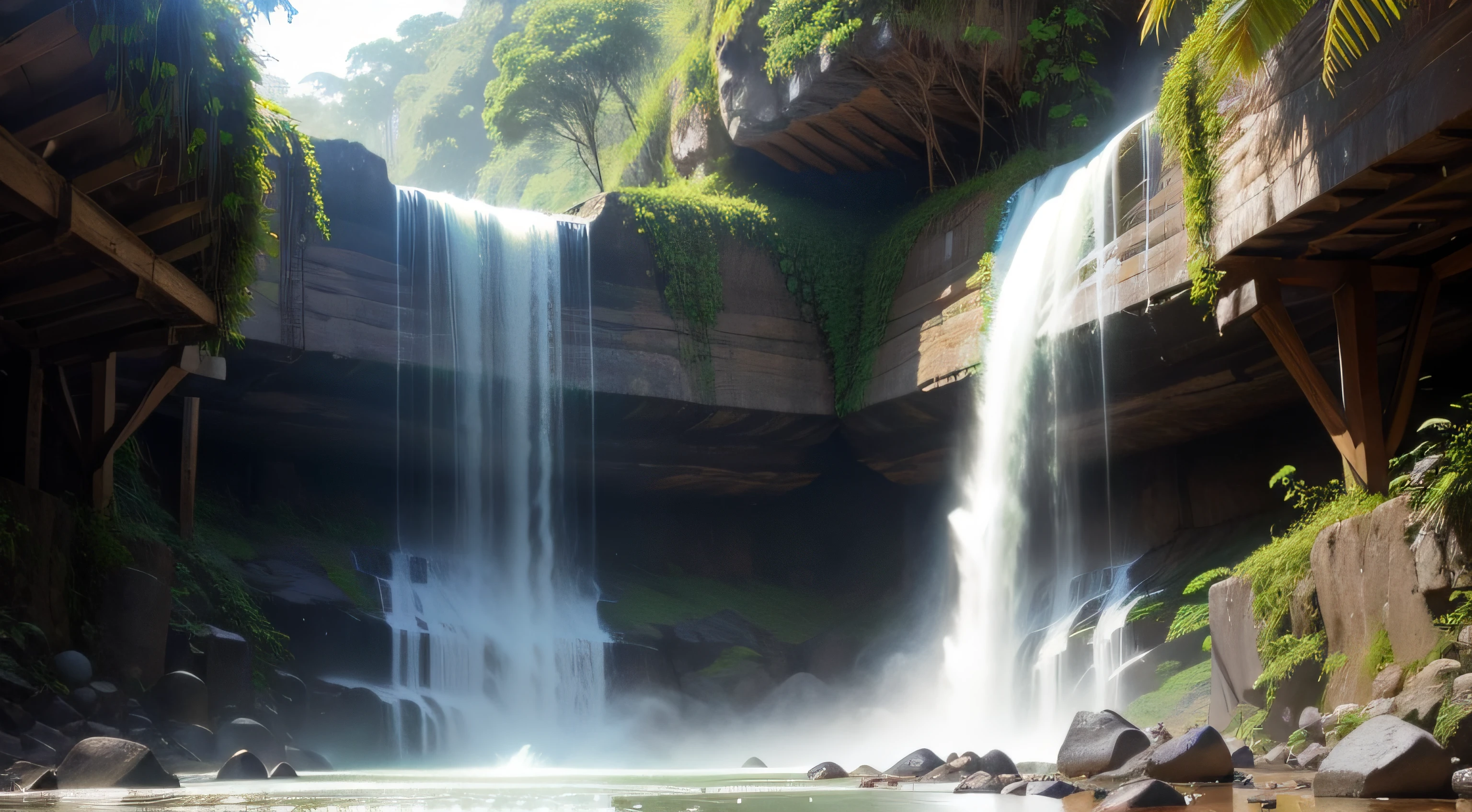 cachoeira em floresta tropical