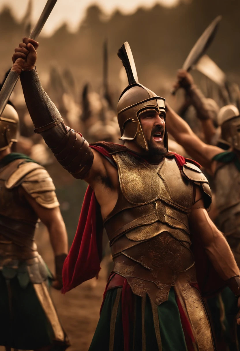 leonidas, 400 anos antes de Cristo, exercito, cidade sendo destruida, blood on the ground