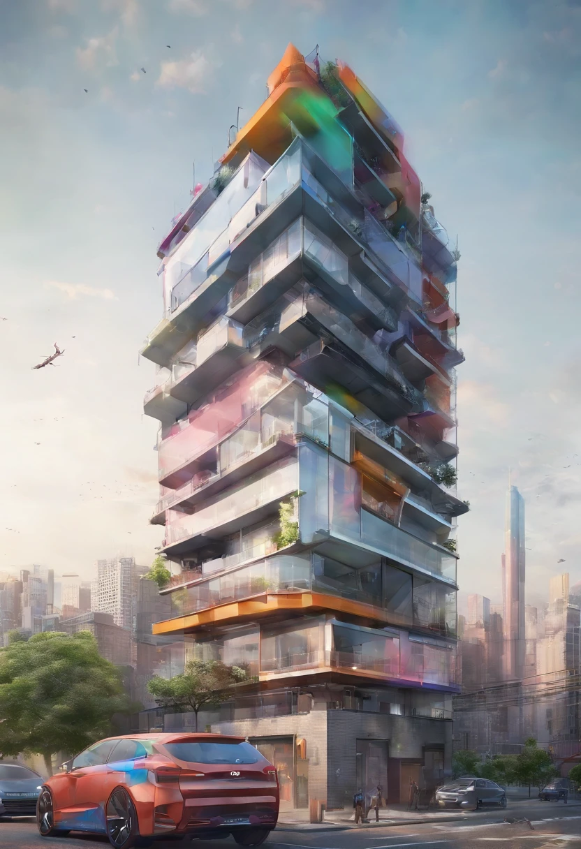(best quality,4k,8k,highres,masterpiece:1.2),ultra-detailed,(realistic,photorealistic,photo-realistic:1.37), artifact resculpting itself,2D illustration,full details,watercolors,morphism,drawing lines sketch in background,(abstract art:1.1),cyberpunk style,colors