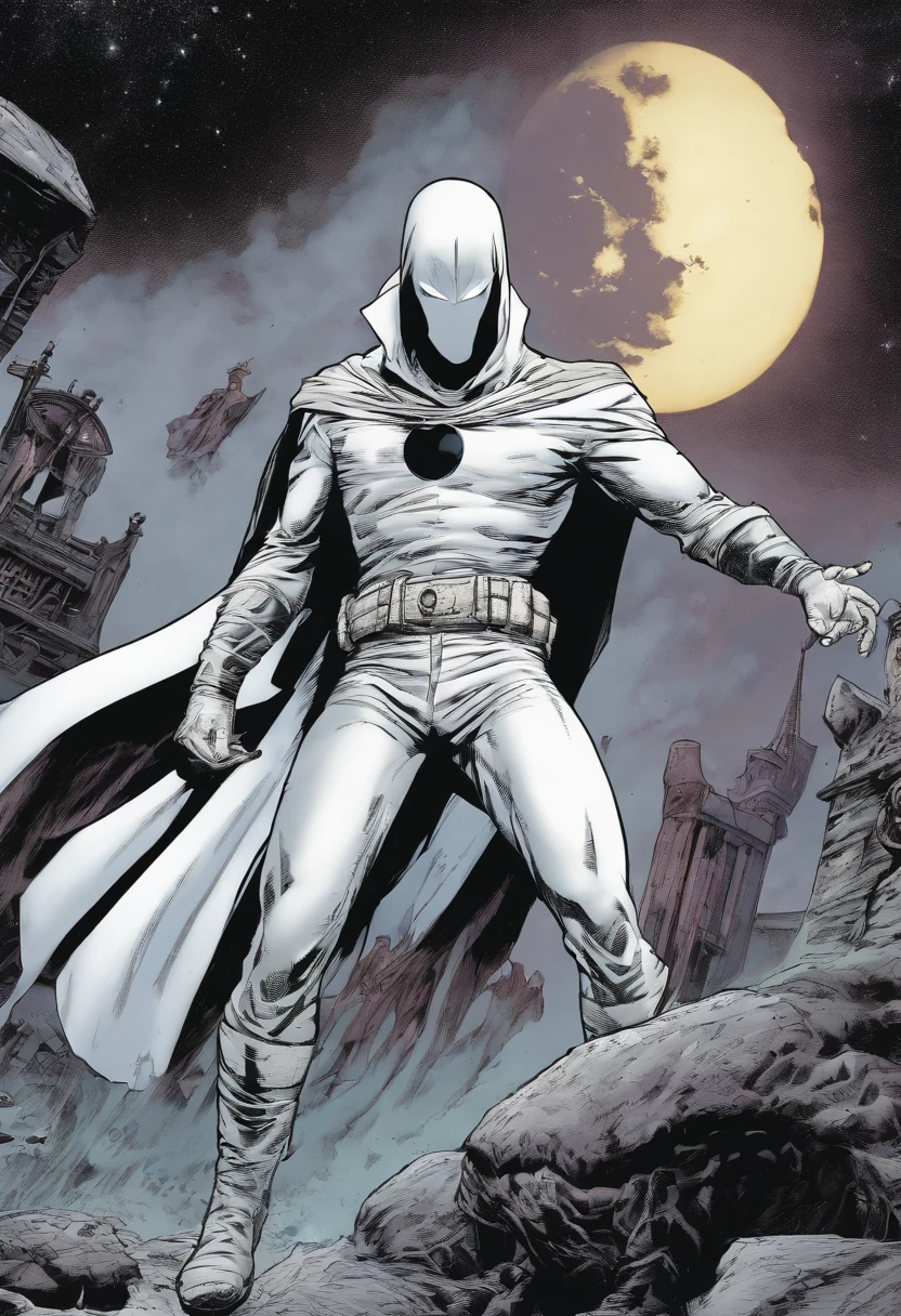 an image of a comic book cover, moon knight, female moon knight, phantom ghosts in the background, the shadow, valiant comics, spectres, comic book’s cover, splash comics, shadowy informant, kamen rider ghost, comic cover art, as a panel of a marvel comic, 1 9 7 0 s comic book, white mask, spectres of the night

2023-09-15 17:09:29
Comic book cover: Here, we have an image of a comic book cover from the 1970s.
Moon Knight: The central character of the comic book is Moon Knight, a vigilante superhero.
Female Moon Knight: Interestingly, there is also a female version of Moon Knight featured on the cover.
Phantom ghosts in the background: In the background, we can see eerie phantom ghosts lurking.
The Shadow: Alongside Moon Knight, another character called “The Shadow” is depicted.
Valiant Comics: This comic book is published by Valiant Comics, known for their unique stories and characters.
Spectres: The cover also includes spectres, adding to the supernatural element of the comic.
Comic book’s cover: Again, we’re emphasizing that this image represents the cover of a comic book.
Splash Comics: This comic book may belong to the Splash Comics series.
Shadowy informant: In the foreground, there is a shadowy figure presented as an informant.
Kamen Rider Ghost: It is worth noting that Kamen Rider Ghost, a popular character from Japanese media, is also featured on the cover.
Comic cover art: The artwork on the cover is visually striking and showcases the talent of the comic cover artist.
Panel of a Marvel comic: This panel could be a part of a Marvel comic book, known for its extensive superhero universe.
White mask: Moon Knight is depicted wearing a white mask, symbolizing his alter ego.
Spectres of the night: The spectres in the background add an element of mystery and danger associated with the night.