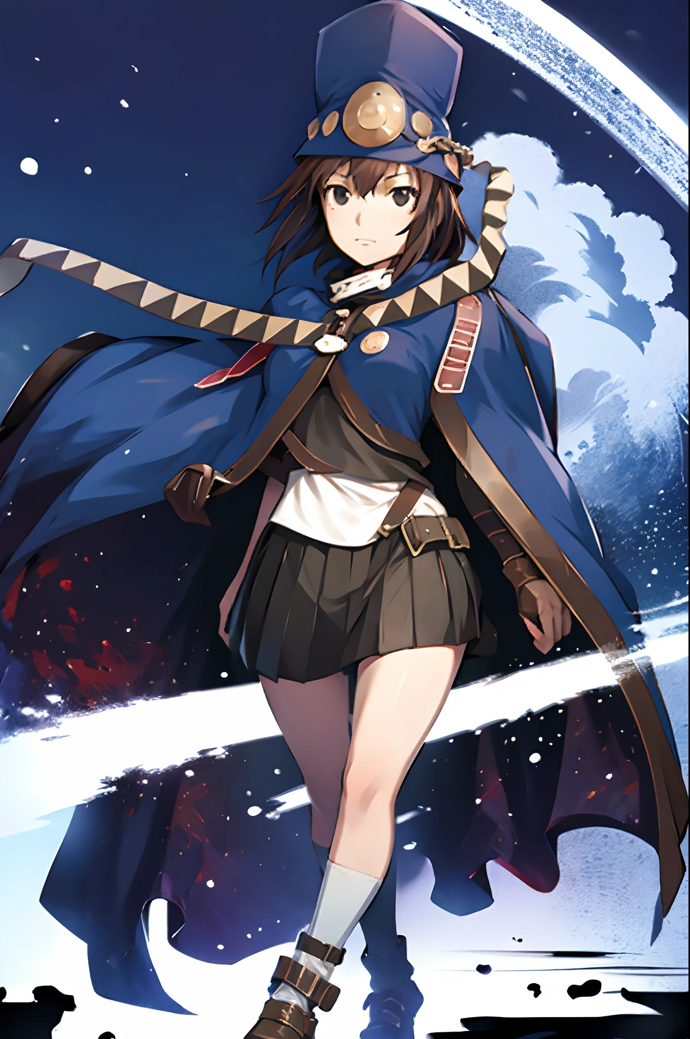 masterpiece, best quality, 1girl,night, looking_at_viewer, boogiepop,big breast, full body