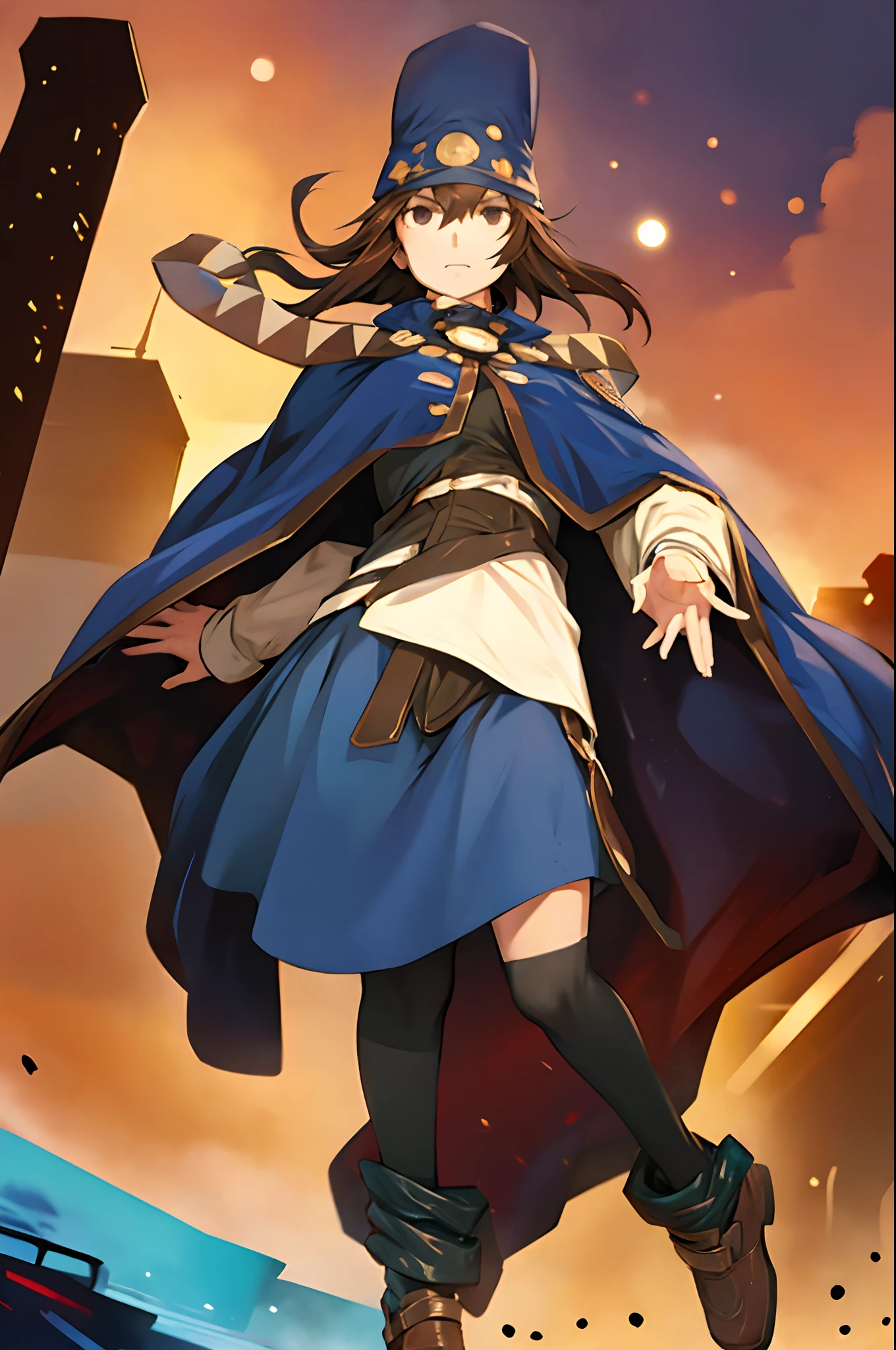 masterpiece, best quality, 1girl,night, looking_at_viewer, boogiepop,big breast, full body