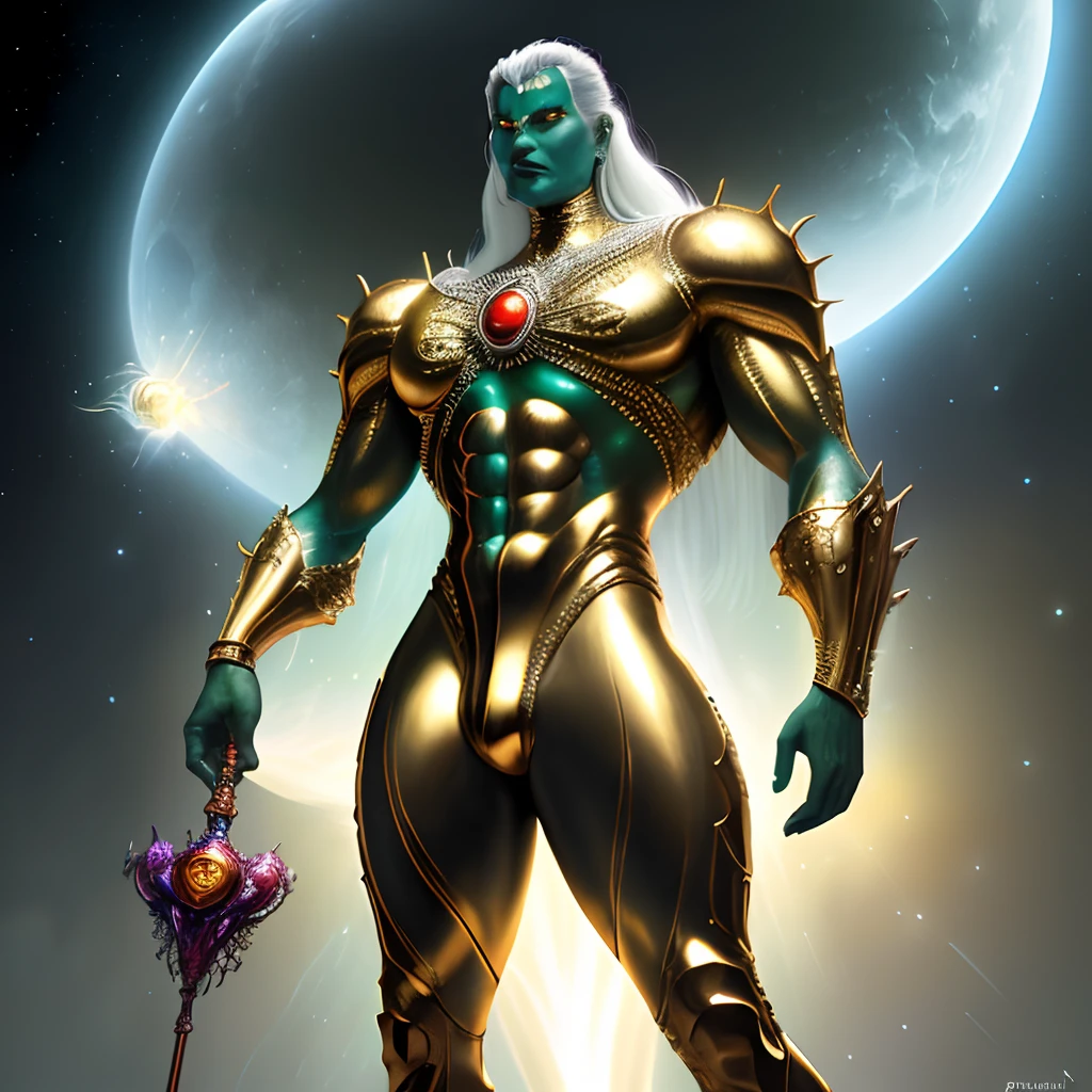 ((Confident pose:1.5)), a painting of a (((muscular))) man with water Aura, large body of water surrounds man, The God Poseidon, ((thick muscular thighs)), The God of the Sea, brown loincloth, golden crown, Poseidon, colored lavender skin, colored skin, ((lavender skin:1.5)),((light lavender face)), ((light lavender legs)), ((light lavender arms)), ((lavender feet)), God of the Ocean, God Shiva the Destroyer, Like an Atlantean, ((no hair)), veiny biceps, chiseled abs, muscular legs, rugged face, bald head, masterpiece, 8k