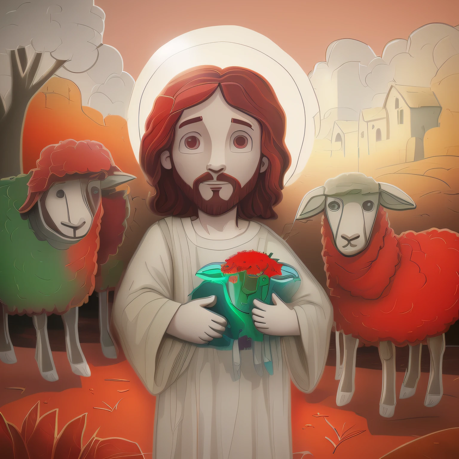 Jesus, papel de parede, autumn standing, folhas de bordo, brazi, heaven, nuvens brancas, Detalhe HD, wet watermark, hiperdetalhe, Film, Surrealismo, luz suave, Foco de Campo Profundo Bokeh, ray tracing, diffuser (ultra-fine glass reflection) e Surrealismoo.