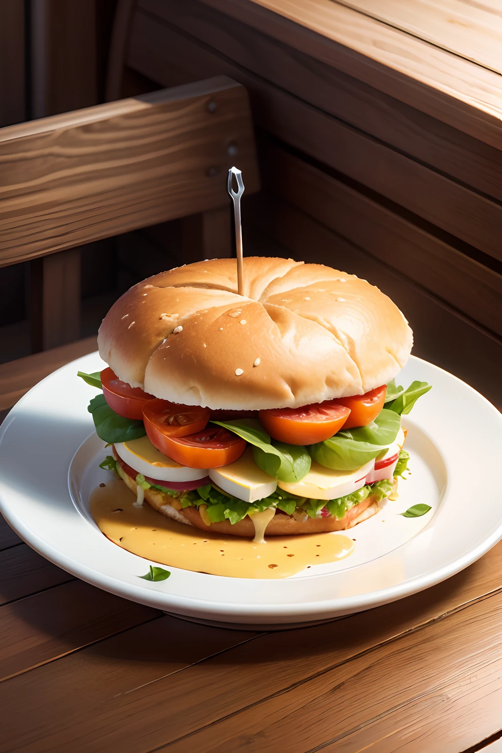Bench dish with low carrb sandwich