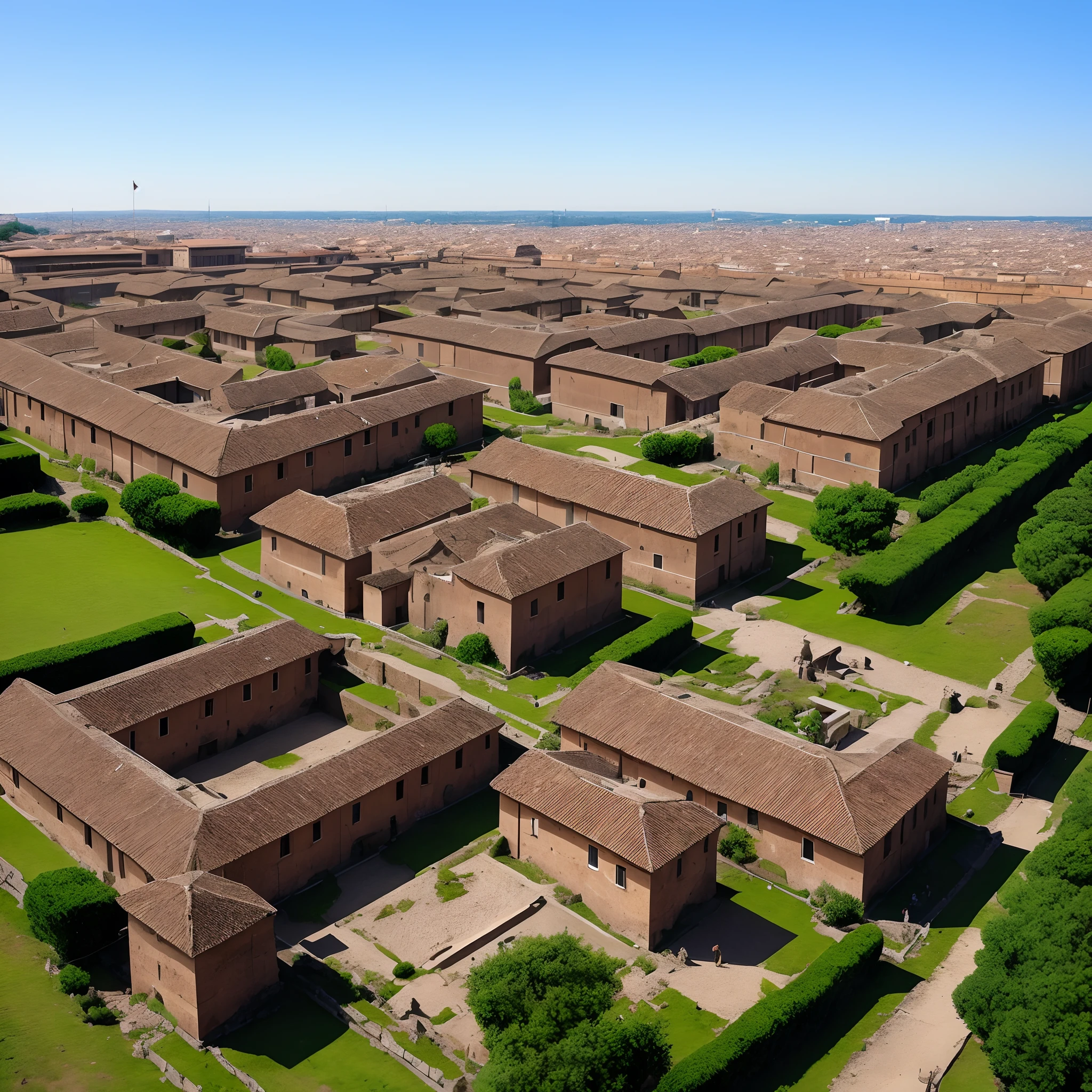 The imposing fortified camp that housed the Praetorian Guard in Rome."