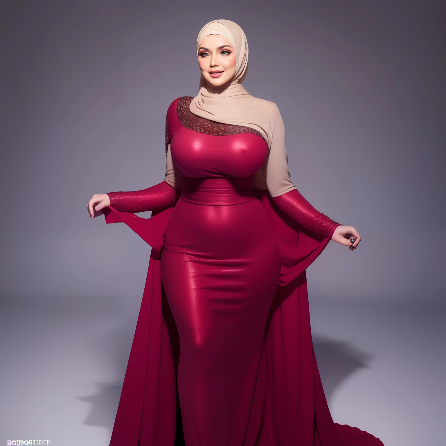 (NSFW,highres:1.2),1 girl,perfect body shape, slim waist,full body view,lifting her shirt,showing her boobs,wearing a hijab,beautiful detailed eyes,long eyelashes,natural makeup,soft smile,vivid colors,studio lighting,physically-based rendering,digital artwork,bokeh