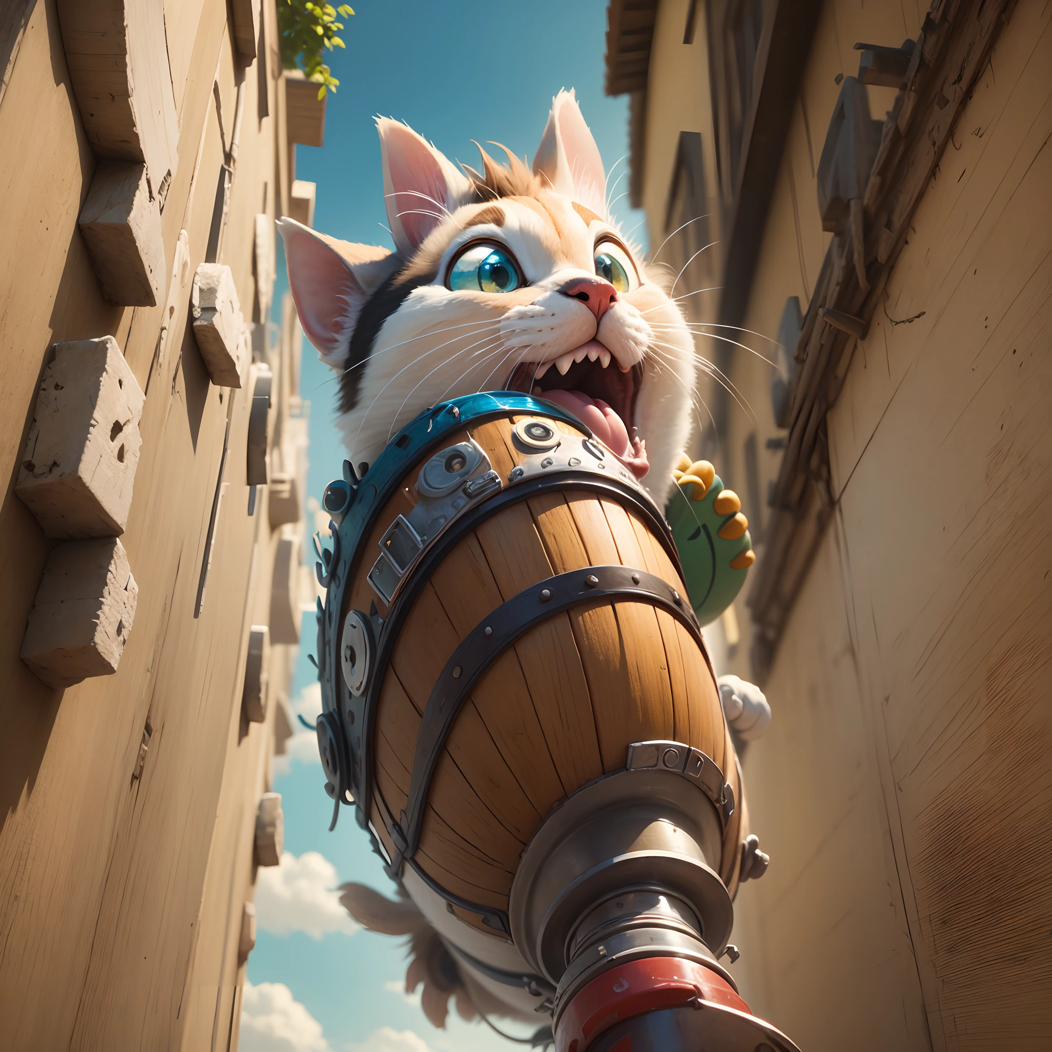 dinamic scene, slipping Silly, falling stupid friendly, Disney Pixar style, Close-up, epic --auto --s2
