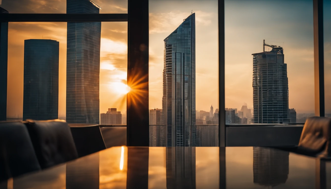 Summer morning,Refreshing breeze,wanting,Start a good day,Will,Skyscrapers