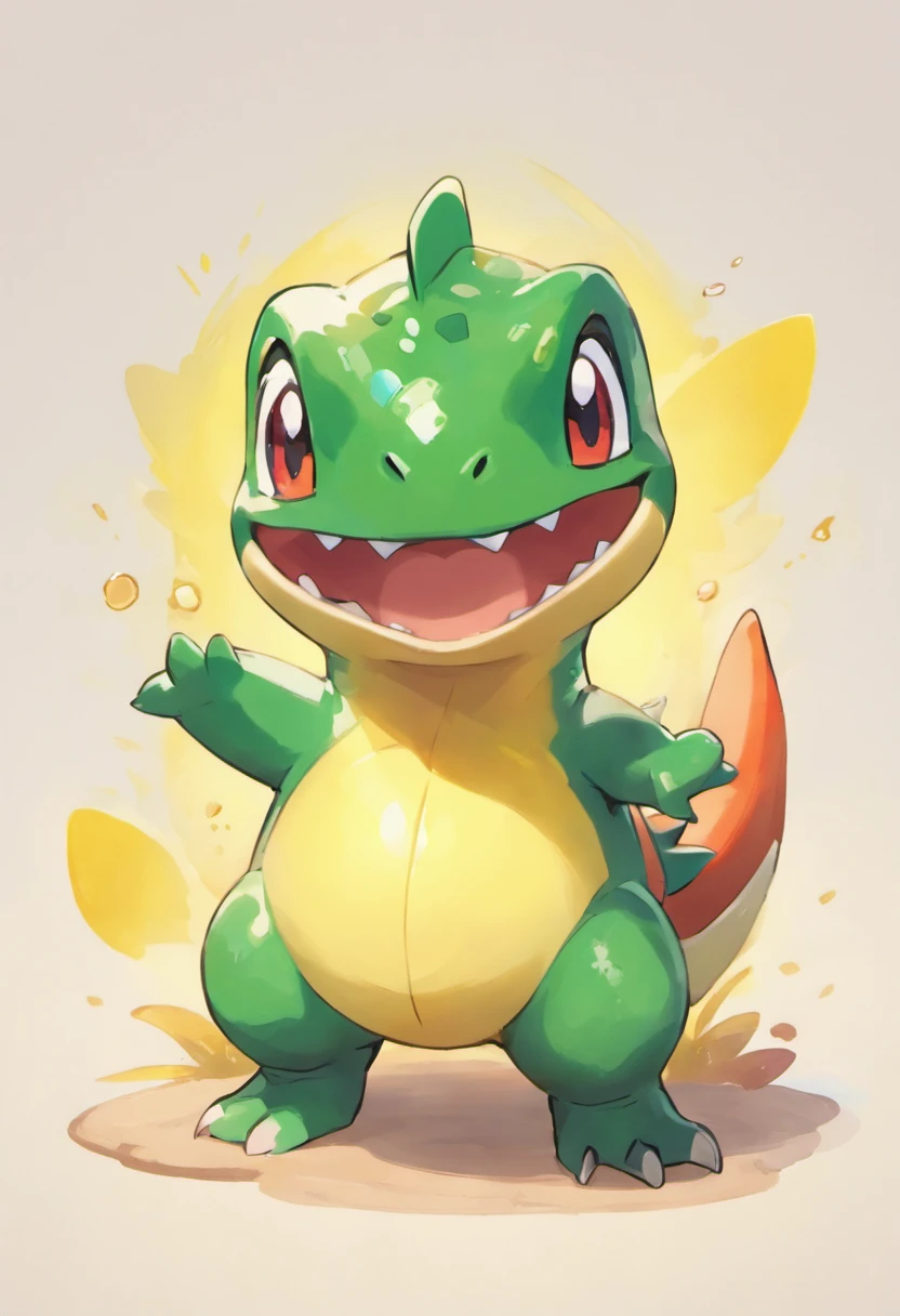 Cute cartoon dinosaurs,Watercolor texture style,Popmart blind box,claymaterial,Bright background,arte 3D,depth of fields,pixar trend,hyper realisitc,Ray traching,Complicated details,animation lighting