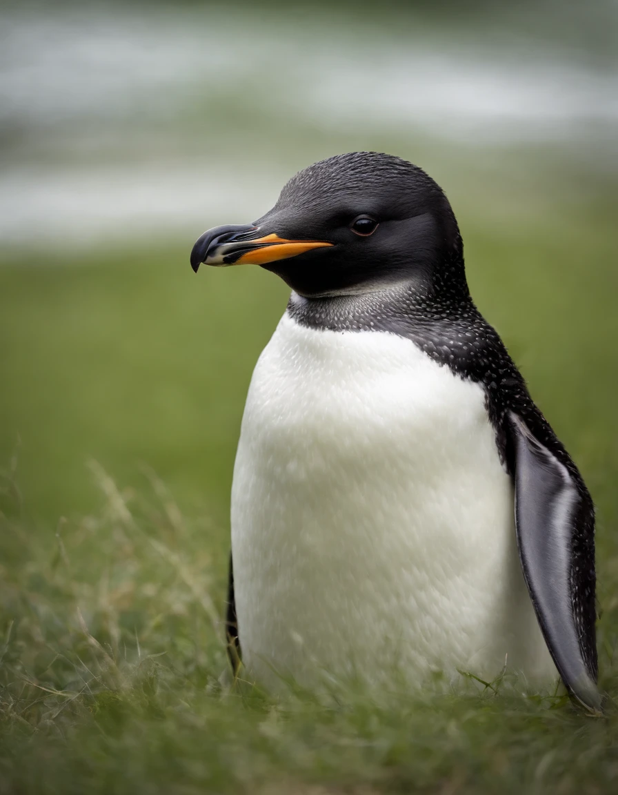 Penguin simple artistic art which is uncommon, simple and art in a page