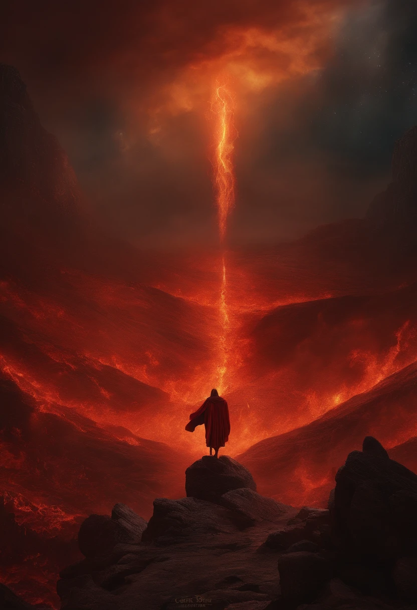 Otherworldly mysterious creatures, Terrifying atmosphere, Fire, Smoke, hyper photorealism, High quality, Masterpiece