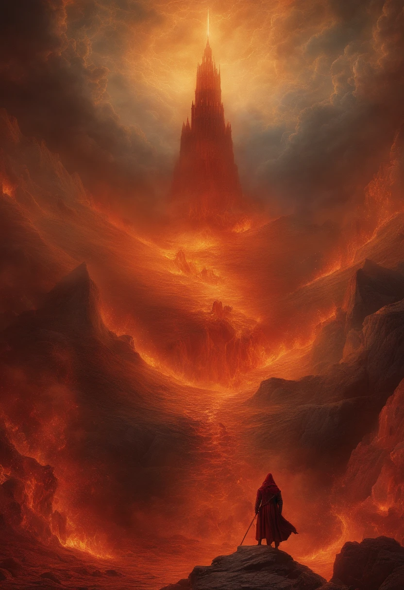 Escena del infierno, del libro de Dante Alighieri, gustave doré style, 4k, detallado.