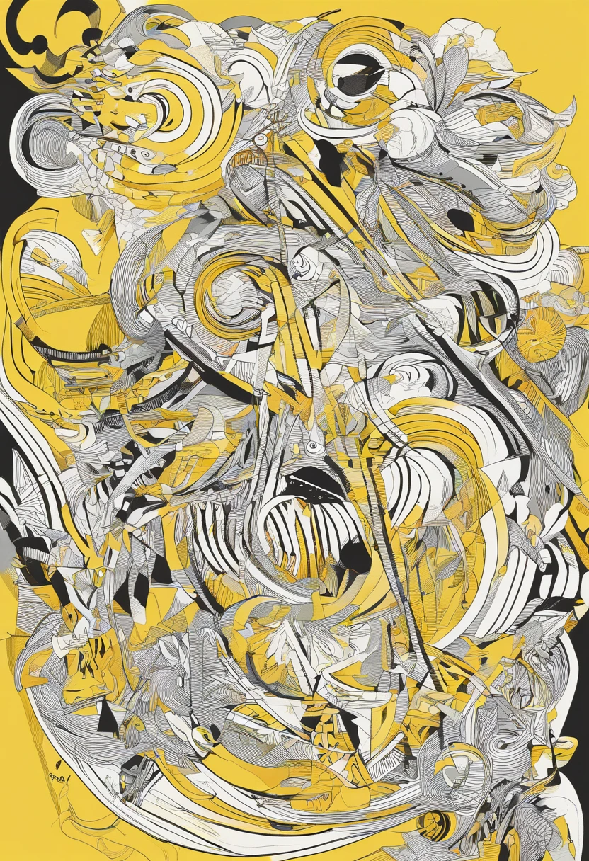 um monstro magro de pele acinzentada, with one hand open and one finger raised. Nesse dedo erguido, is perched a yellow bird with black stripes. O monstro tem um sorriso realista, mas assustador em seu rosto. The image evokes a sense of fear."