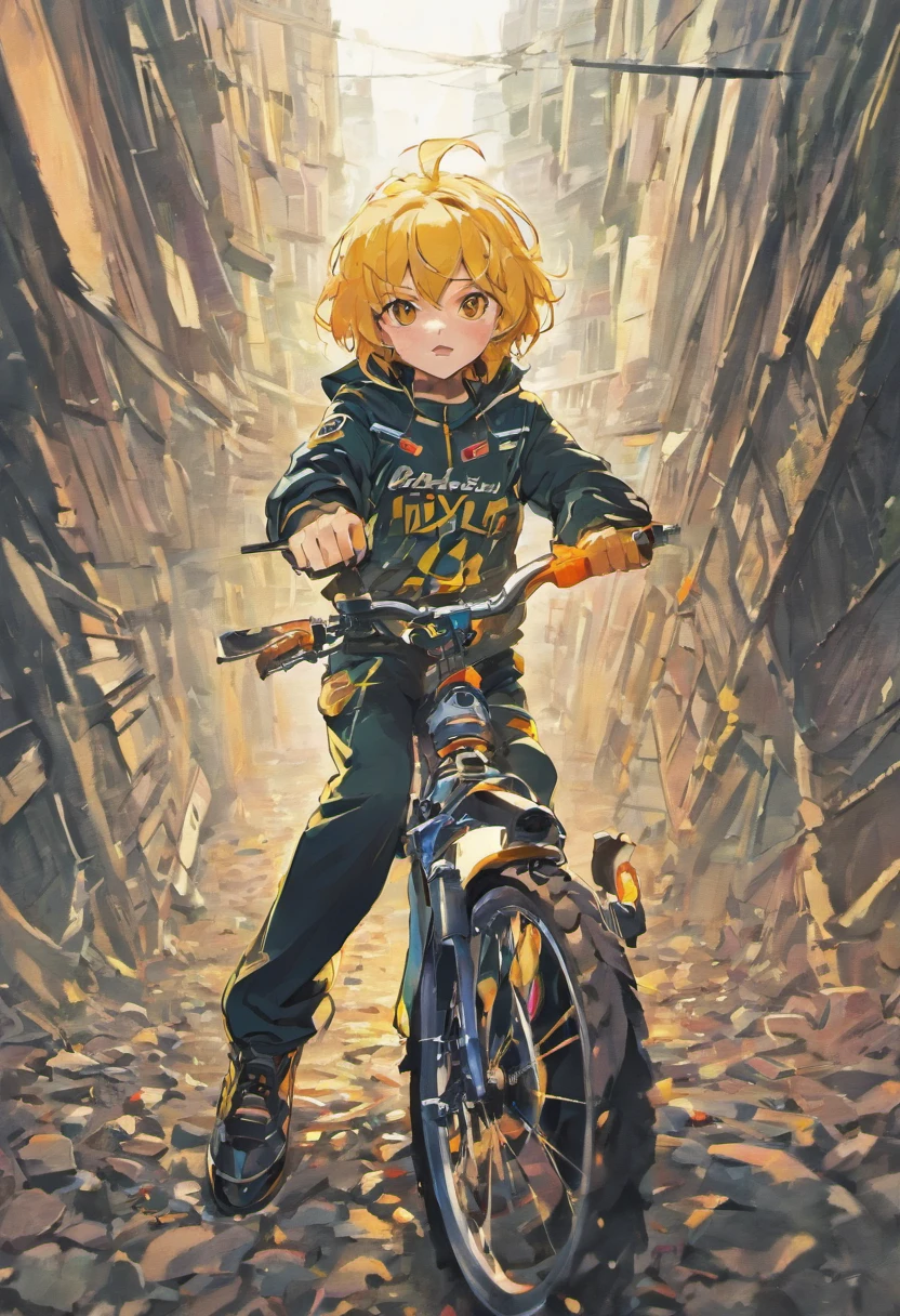 goroto motociclista, jaqueta preta do motociclista, Botas de motociclista, luvas pretas curtas, denim shorts, olhos verde marinho, cabelos brancos curto, Sorriso de Evel, clivagem, arms raised behind the head, corpo inteiro, First-person view, tiro largo, Wide-Angle, olhos muito detalhados