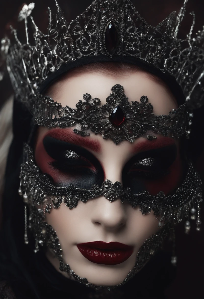 Art goth grunge glossy makeup