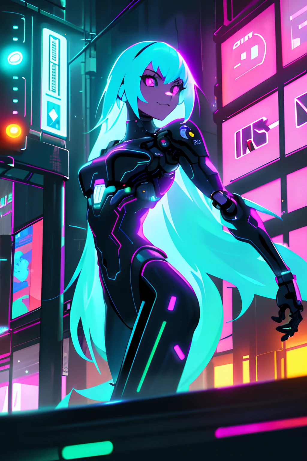 perfil de lado, a Androgynous in a green detalhes neon, Nijiexpressive_VI, hoodie standing ( ( bit flip | god of ai art ) ), beautiful smile mad! android woman, by Ram baleia orca alien, Androgynous character humana, cheio de armas, exoesqueleto cinza, detalhes neon, neon black smoke, naves pequenas ao redor, featured on amiami, trending on artstaion, cd jacket, horrific yet beautiful vibe, sligengine, artstatiom, inspired by Tokyo Ghoul, Niji_smile: 1> formato da imagem 3:4