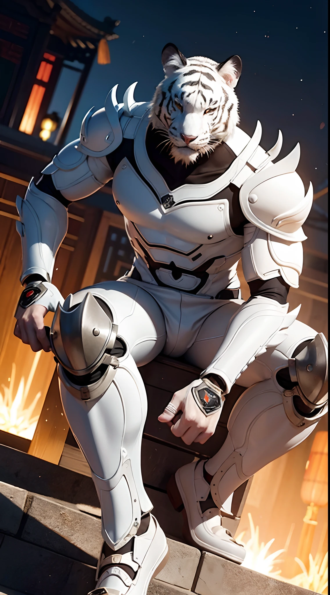 CHINESE WHITE TIGER MAN, MECHANICAL ARMOR