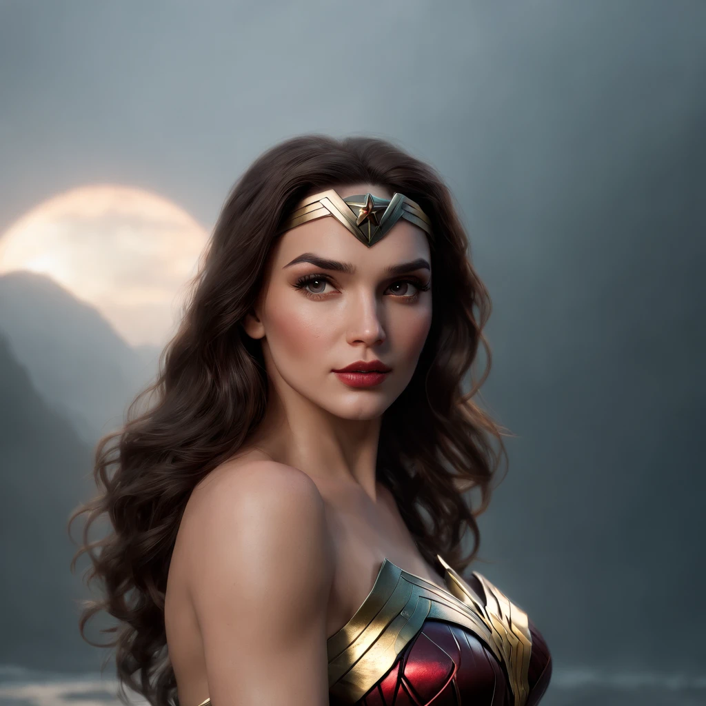 (Professional 3D rendering:1.3) de (Realistic:1.3) Foto de arte mais bonita do mundo，Features soft and bright female heroes, ((Hero epic fantasy wonder woman look seductive long hair and firm expression z= in dynamic pose, fantastic location, majestoso ambiente desordenado)), corpo inteiro 8k unidade render, action shot, pele perfeita, very dark lighting, sombreamento pesado, circunstanciado, Rosto detalhado, (vibrante, fotogrdeia realista, Realistic, Dramatic, Escuro, foco nítido, 8k), (Old leather clothes damaged by bad weather:1.4), ((((Use peles)))), (intrincado:1.4), decadente, (altamente detalhado:1.4), pintura digital, rendering by octane, art stations, Conceito-Arte, liso, foco nítido, illustration, germe da arte, (Loish:0.23), Wlop Ilya Kuvshinov, e Greg Rutkowski e Alphonse Mucha Gracias, (global ilumination, studiolight, Light Volumetric), chuva forte, floating particles, patife, fantasia, Onze, corpo inteiroesbian, ((Fundo escuro e antigo da cidade:1.3)),CGSesociedade,art stations