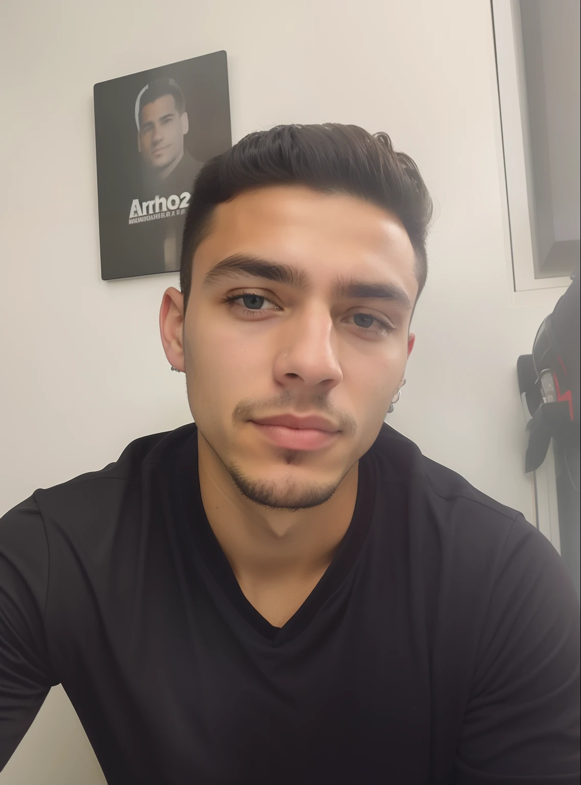 homem arafed sentado em frente a uma mesa de computador com um laptop, em torno de 1 9 anos, foto de perfil headshot, imagem frontal, 18 anos, 1 6 anos, mateus 9 5, taken in the early 2020s, foto de perfil 1024px, foto do perfil, 2 3 anos, imagem do rosto