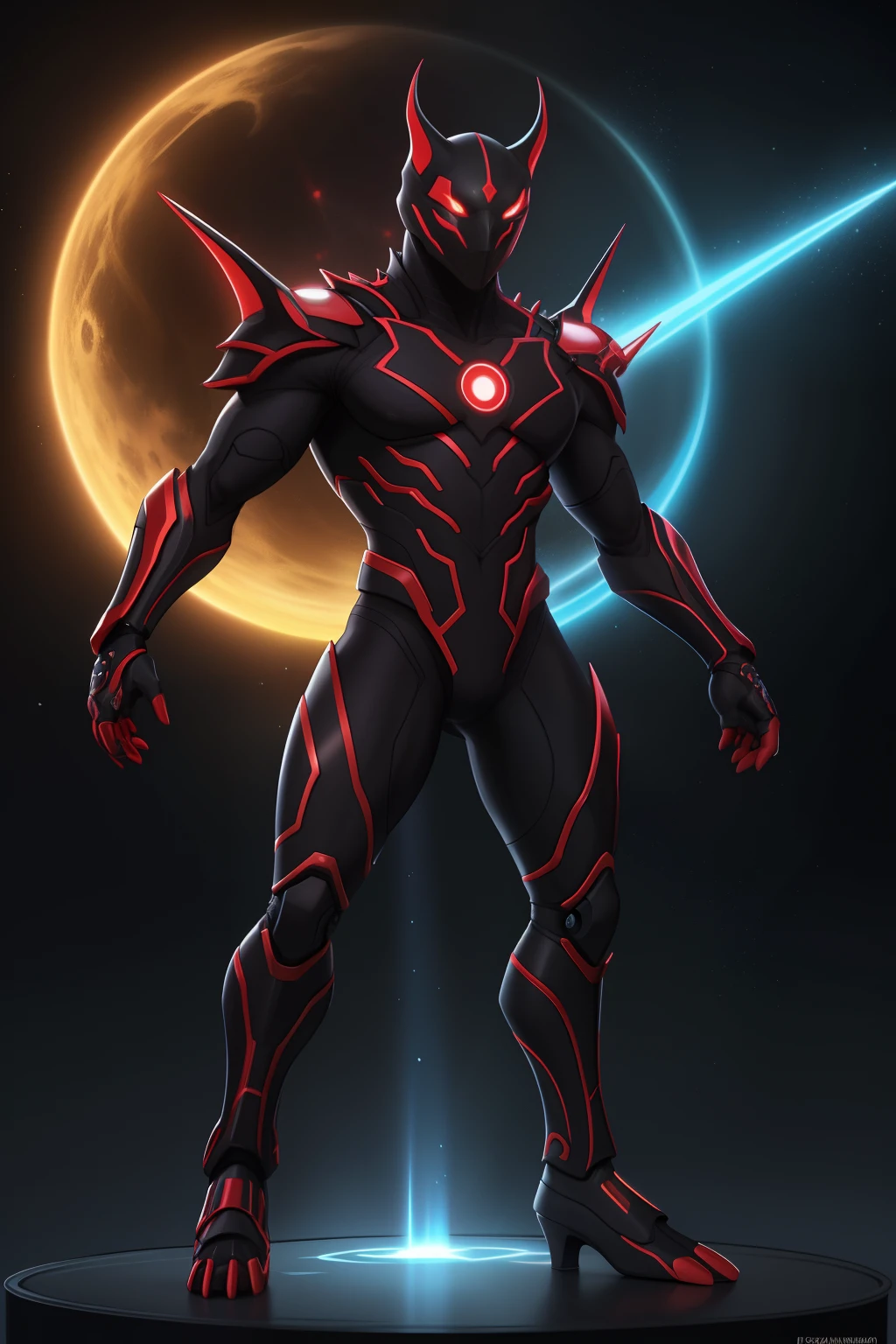 Biomechanical creature in humanoid form, com pele opalescente e escamas, master part, absolutamente perfeito, imagem impressionante, visualmente rico, intrinsecamente detalhado, arte conceitual, por Mschiffer, Bright holographic, cinemactic, Papel de parede UHD, ..3d, octan render, Volumetric lights, Full body Create an image of a black ninja after an apocalypse in the future Full Body Shot, Olhos firmes, olhando para frente, Lightning in the sky, arms extended, olhando para frente, parado no topo de uma montanha, manto e capa vermelhos, cruz brilhante no ar. ,Arte Luz Neon, no escuro da noite, Um navio alto navega pelos mares iluminados pela ,..lua, estrelas, Colouring, circunstanciado, 4k