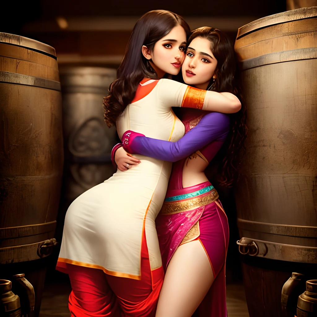 Salwar girl white salwar two girls make love and hug and legs in kegs