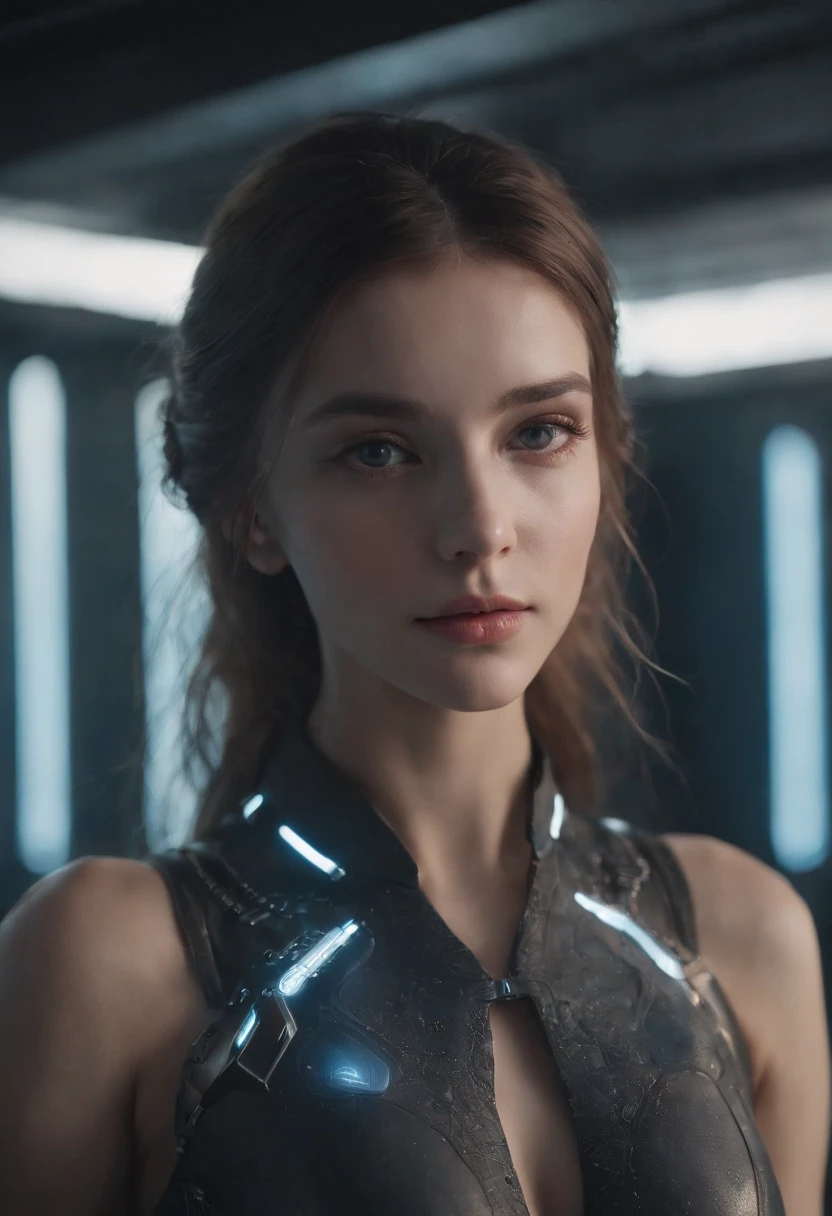the best quality, high resolution, detaillierter 8k CG, Meisterwerk, Erstaunliche Kunst, Feine Details, Hohe Detailgenauigkeit, Komplexe Details, Lange Haare, Girlish feeling, Big watery eyes with stars in them, reines Verlangen, bezaubernd, Young and beautiful, unsterblich，Fliegen ,,Licht und Schatten, Licht，Beautiful clothes，Meer，Cyberpunk, Mecha Girl, Mechanical body