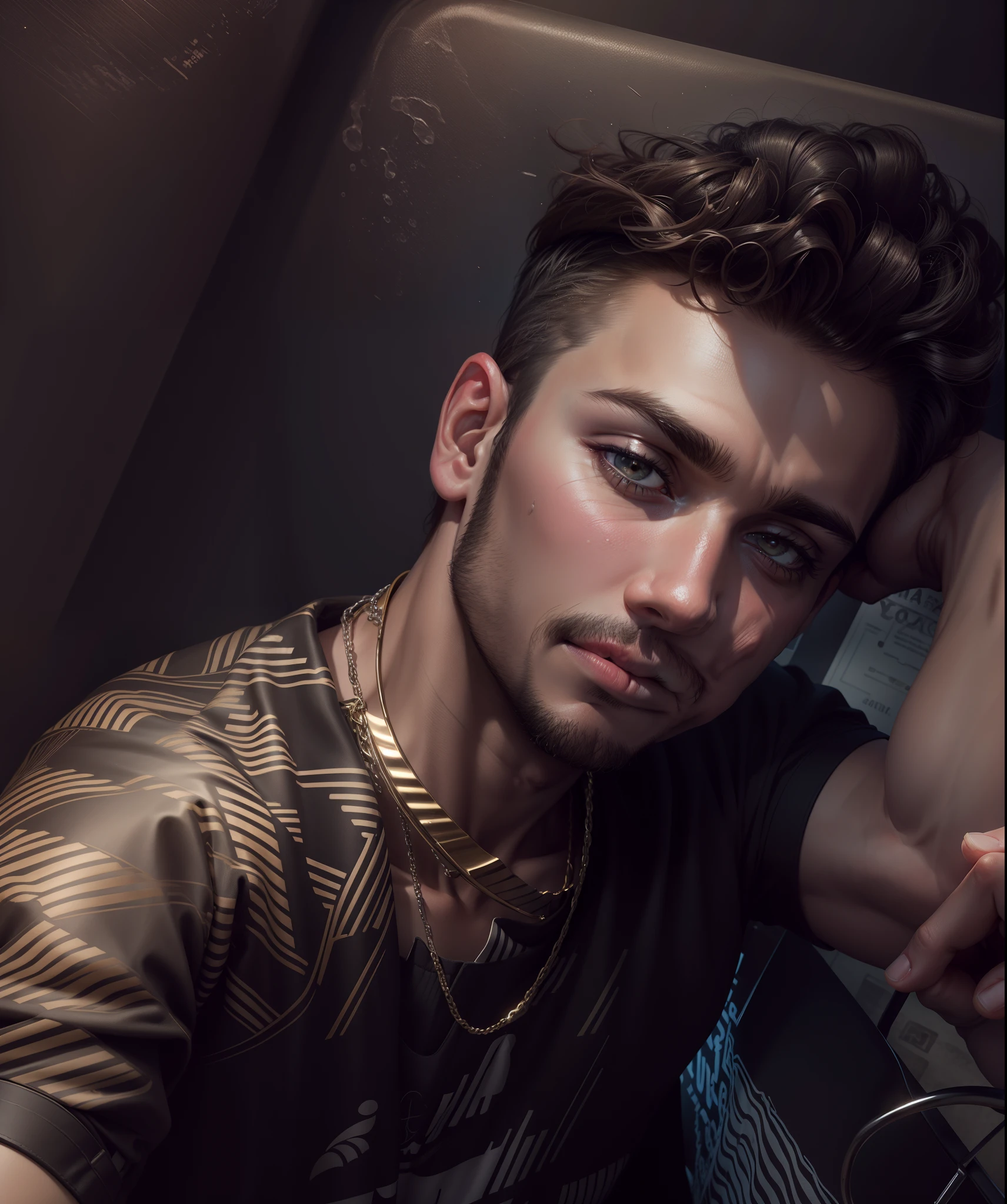 background change to club or bar and hand realistic boy