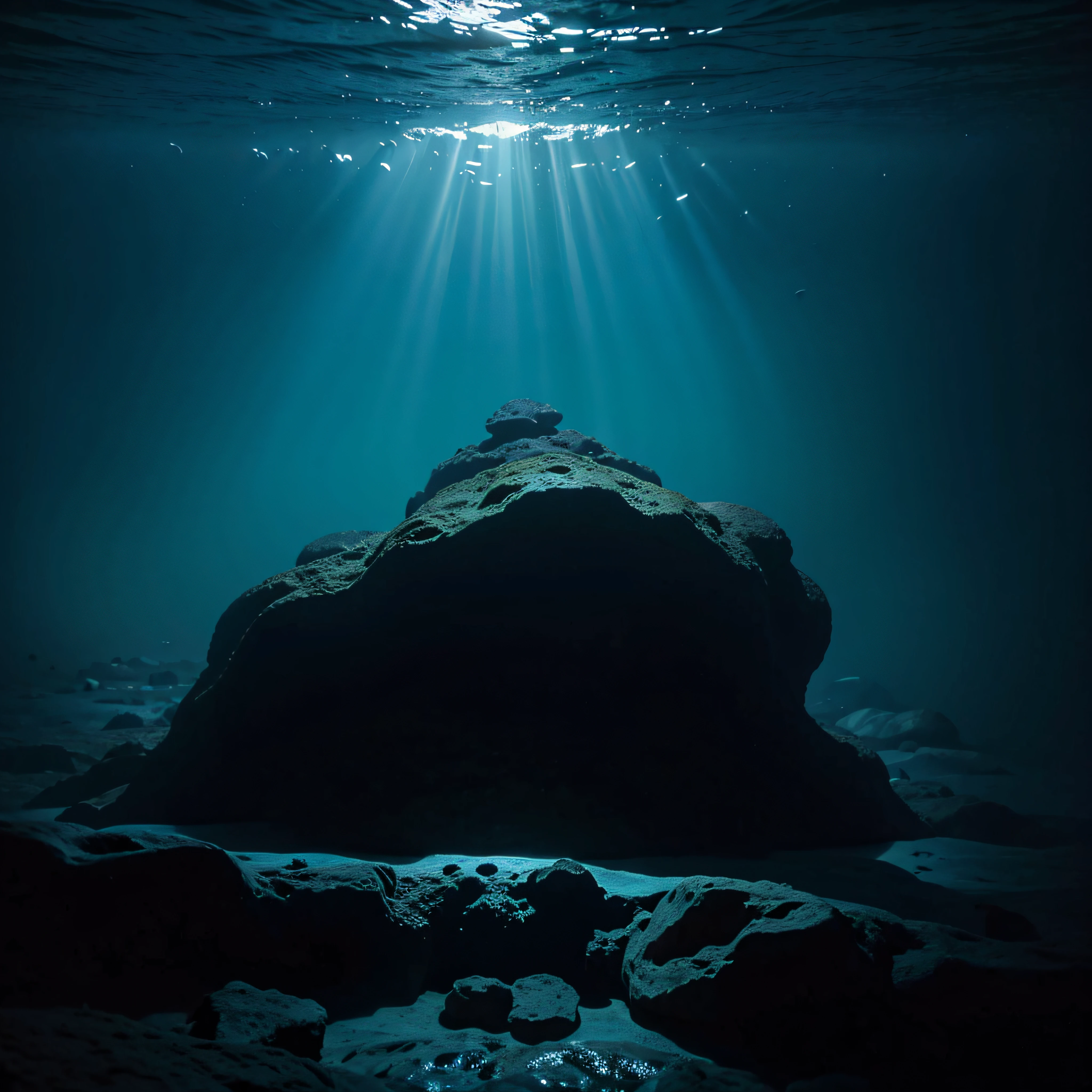 (extremadamente detallado, obra maestra, La mejor calidad, Under the Ocean), Estilo oscuro, volumetric illumination. textura de babosa, piel de caracol. ahogados flotando de fondo. Rococo composition.