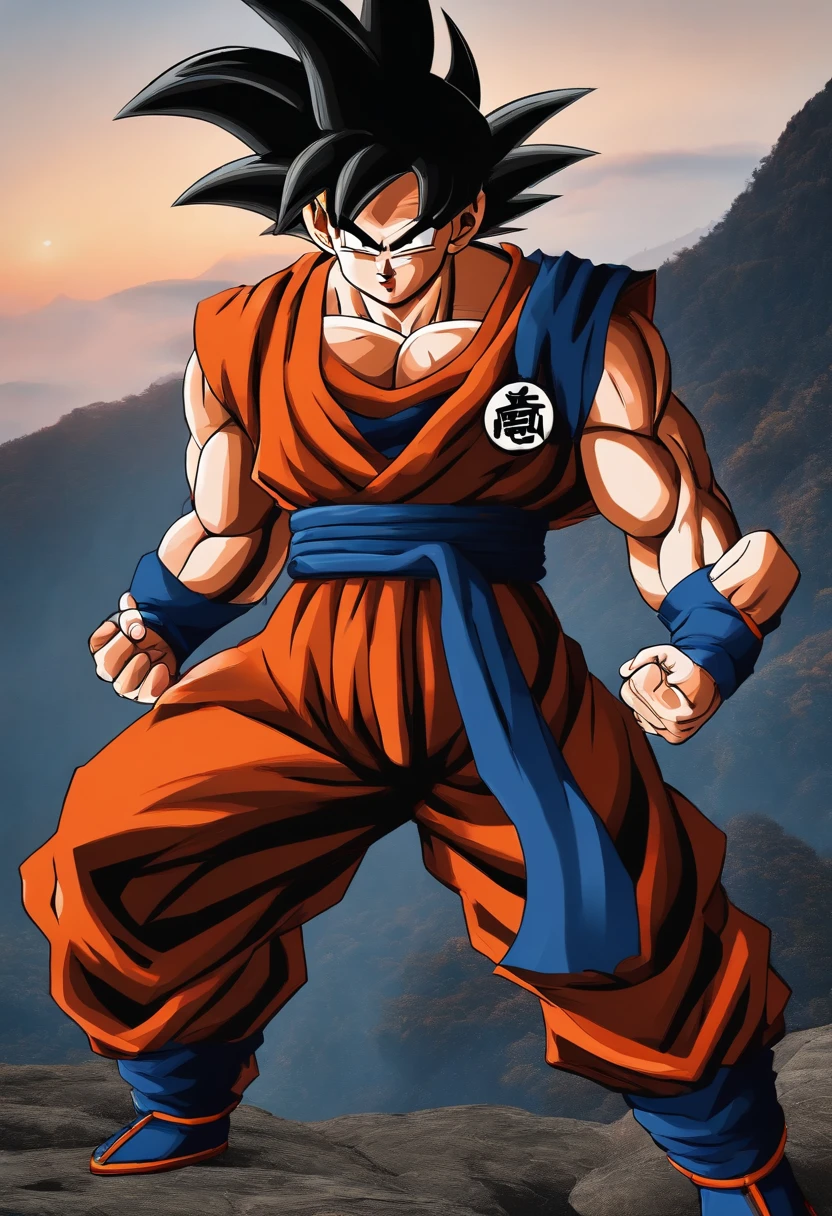 Super Four Goku,Auf dem Schlachtfeld,schwarzes Schalhaar,Super Blauer Goku,Auf dem Schlachtfeld,blaue Haare,Red hair all over the body