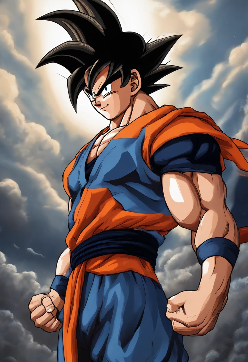 Super Four Goku,Auf dem Schlachtfeld,schwarzes Schalhaar,Super Blauer Goku,Auf dem Schlachtfeld,blaue Haare,Red hair all over the body