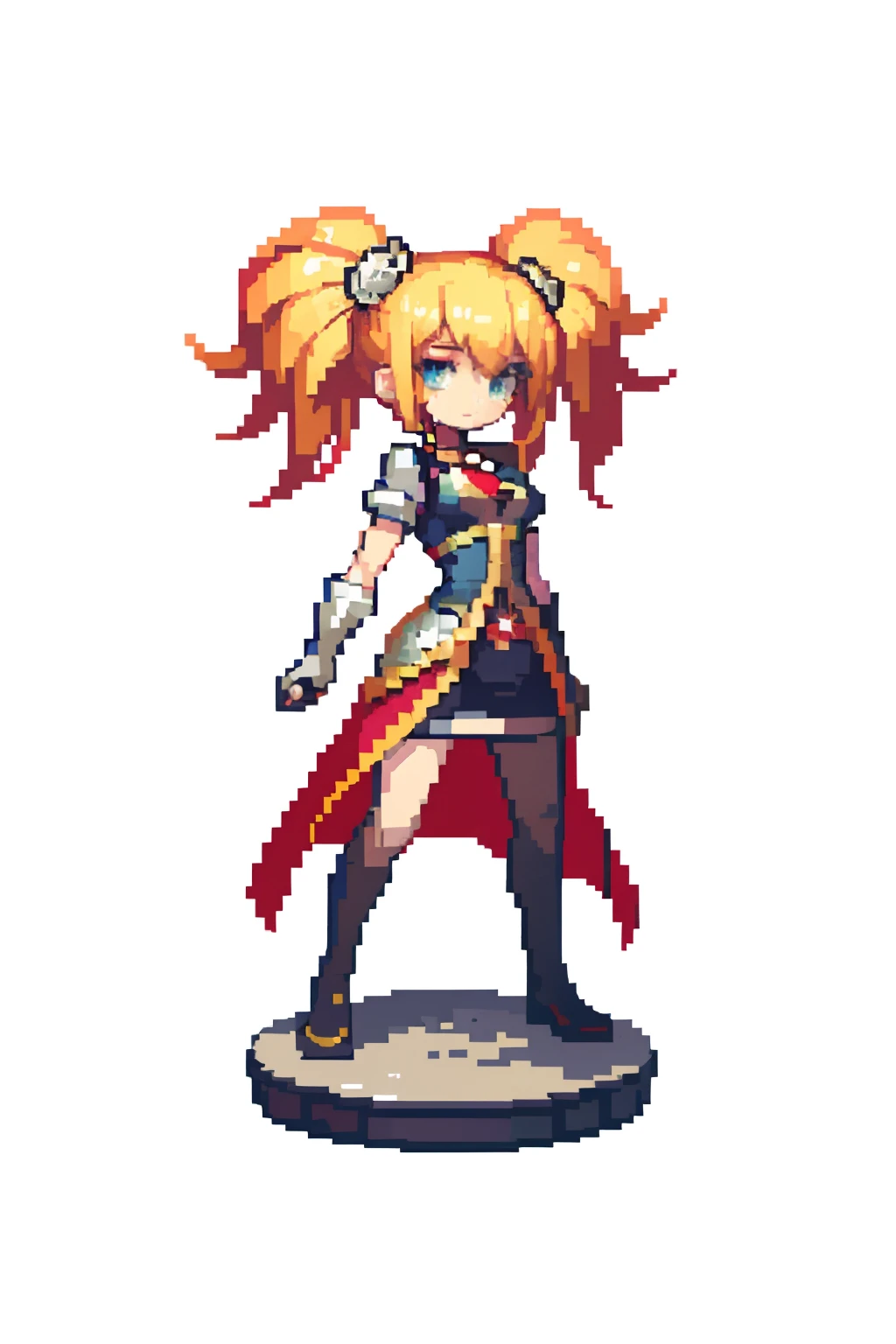 hair light, warrior, (Masterpiece, Top Quality, Best Quality),pixel,Pixel Art, 1girl, (Best Quality:1.3),(Masterpiece:1.1),(illustartion:1.2),(Ultra-detailed:1.2),mini skirt,Light top