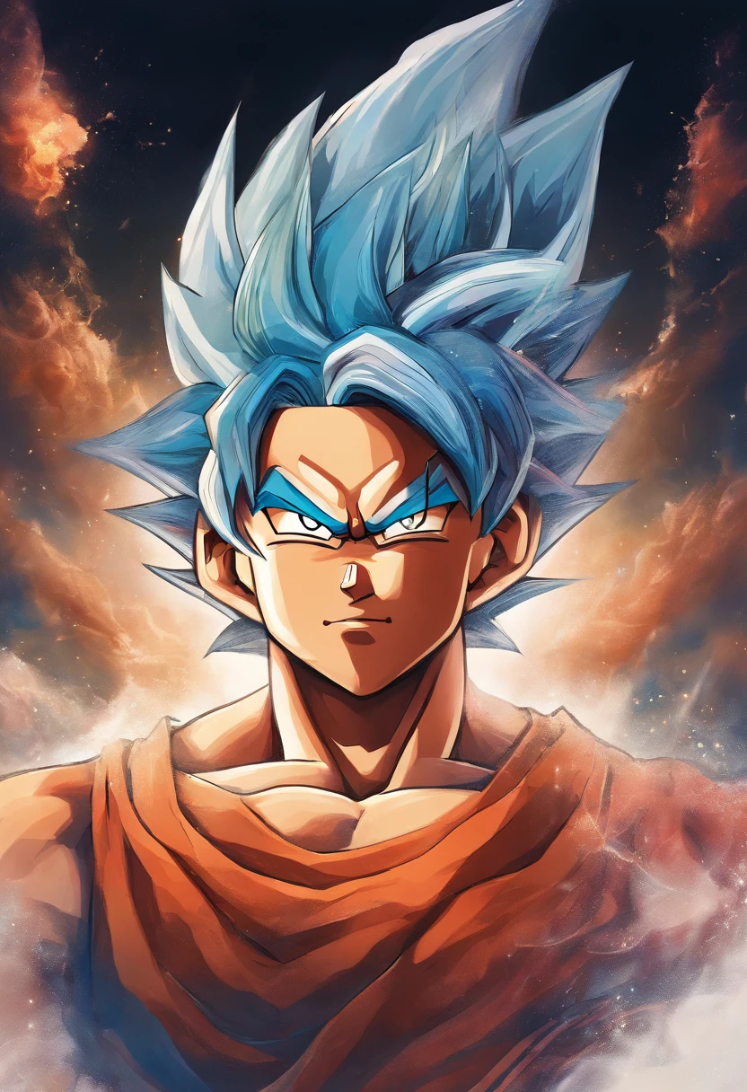 Super Four Goku,Auf dem Schlachtfeld,schwarzes Schalhaar,Super Blauer Goku,Auf dem Schlachtfeld,blaue Haare,Red hair all over the body