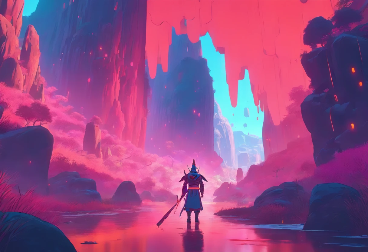 RealisticRealistic scene of a | 'Myanmar Ancient Warrior' |, with | Future sci-fi tech armor |,standing on battleground on a 'Bagan City' in a looking at a another enemy , concept art inspired by Beeple, trending on Artstation, conceptual art, 3 d render beeple, beeple masterpiece, beeple rendering, beeple artwork, artgem and beeple masterpiece, in style of beeple, beeple art, beeple daily art, Designed by Nalisten for Realverse, Draw a young caramel skin Male with bald Hair, Walking inside a Huge mountain cave on a Mysterious path