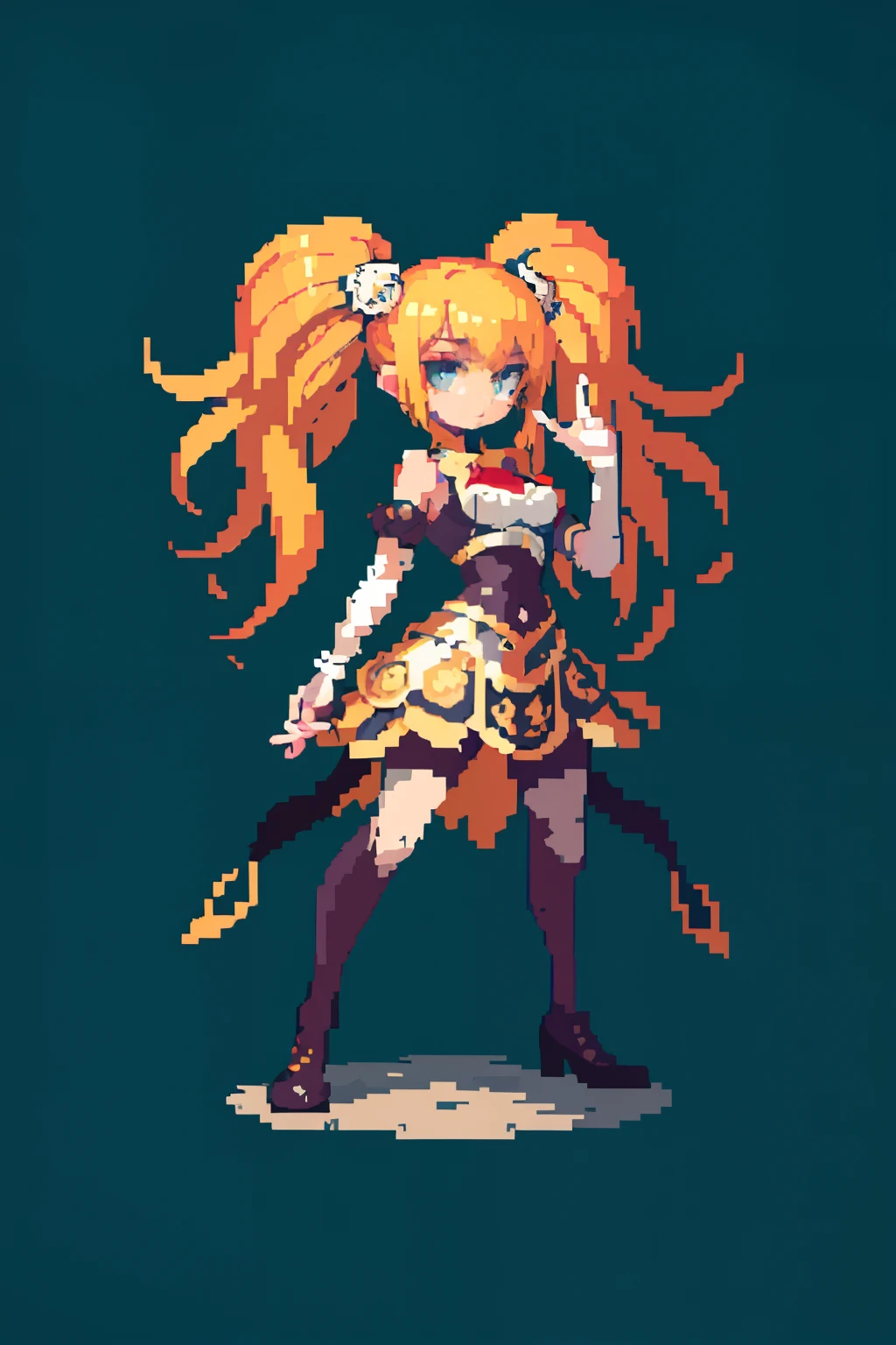 (masterpiece, top quality, best quality), pixel,pixel art,1girl,full body,