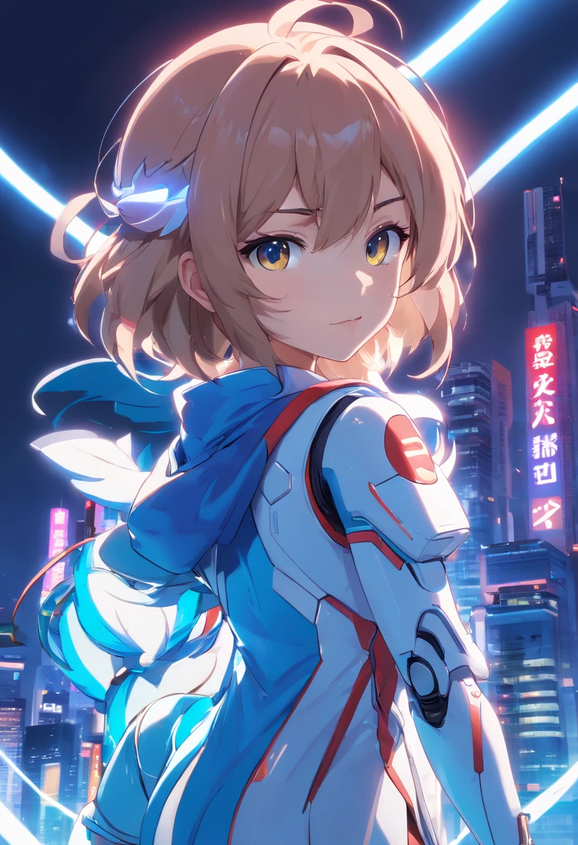 ChinesischDrache, (Blind Box Spielzeug Stil:1.2), (full-body shot) , 1 Transparent Girl,Hinter ihm steht ein durchsichtiger chinesischer Drache, Transparenter Mech, Exquisiter Helm:1.2, Leuchtende Brille:1.2, Cyberpunk, Dreamy glow, leuchtende Neonlichter, sauber, white background, ( Globale Beleuchtung, Rochen-Traching, HDR, Unwirkliches Rendern,Reasonable design, Hohe Detailgenauigkeit, Meisterwerk, best quality, hyper HD, Filmische Beleuchtung)