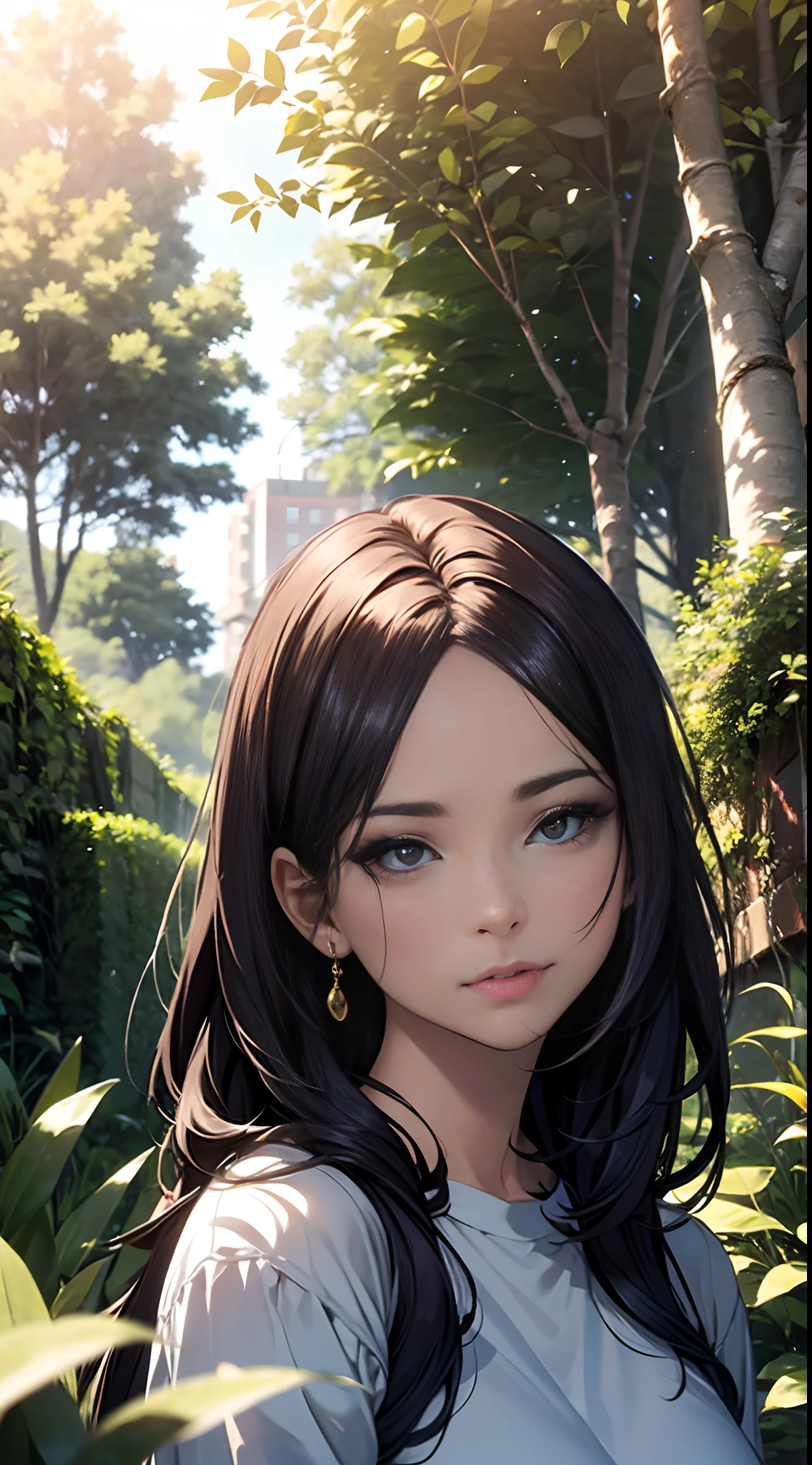 (melhor qualidade, Altas, Realistic),menina ruiva bonito com cara corada,ajoelhado em um jardim florido,adolable, Lovely, encantador,amoroso, peaceful atmosphere,Soft sunlight filtering through the trees,Brisa suave,Flores tenras,para criar uma cena encantadora.[illustration]
