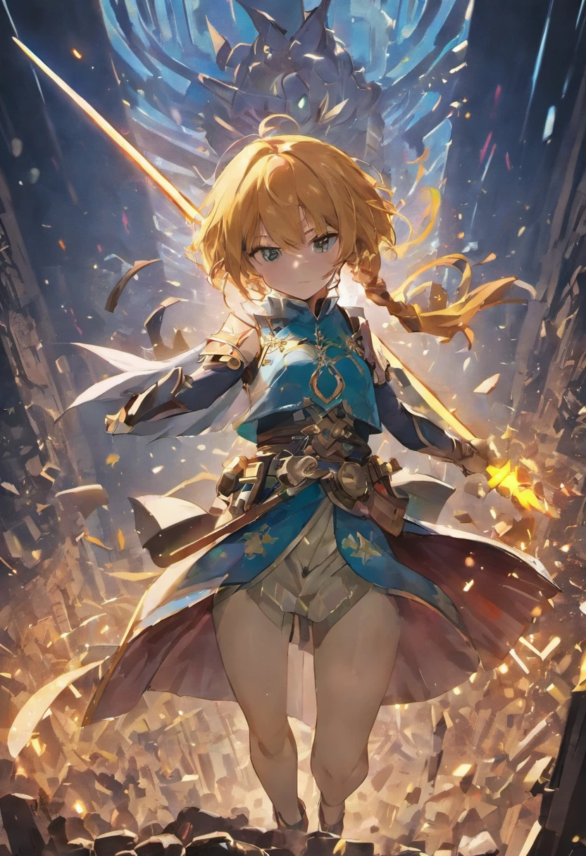 (8k unit wallpaper CG extrem detailliert, Meisterwerk, best quality, Ultra-detailliert), (((nur))), ((Weitwinkel-Schuss:1.5)), (A paladin with a legendary sword), (Thematischer Hintergrund), mittelalterlich, Magnificent scene, Dunkle, unheimliche Umgebung, (dark Souls 3, Illustrator, (Beste Illustration)