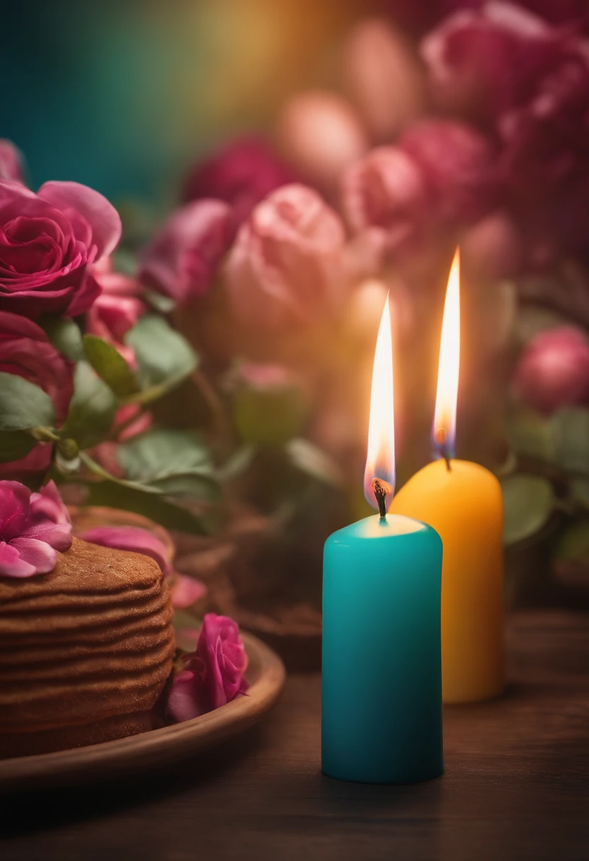 Un delicioso pastel, Kinematic, Professional Photography, Studio lighting, Antecedentes del estudio, advertising photography, Detalles intrincados, hiperdetallado, ultra realista, 8k UHD, and that says Happy Uli Birthday 46 years,