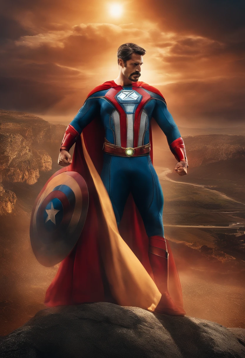 super herois, portugal, poderes 1:1) Superhero, portugal, capa, bigode, patilhas, Muscles, voar, lasers, banda desenhada