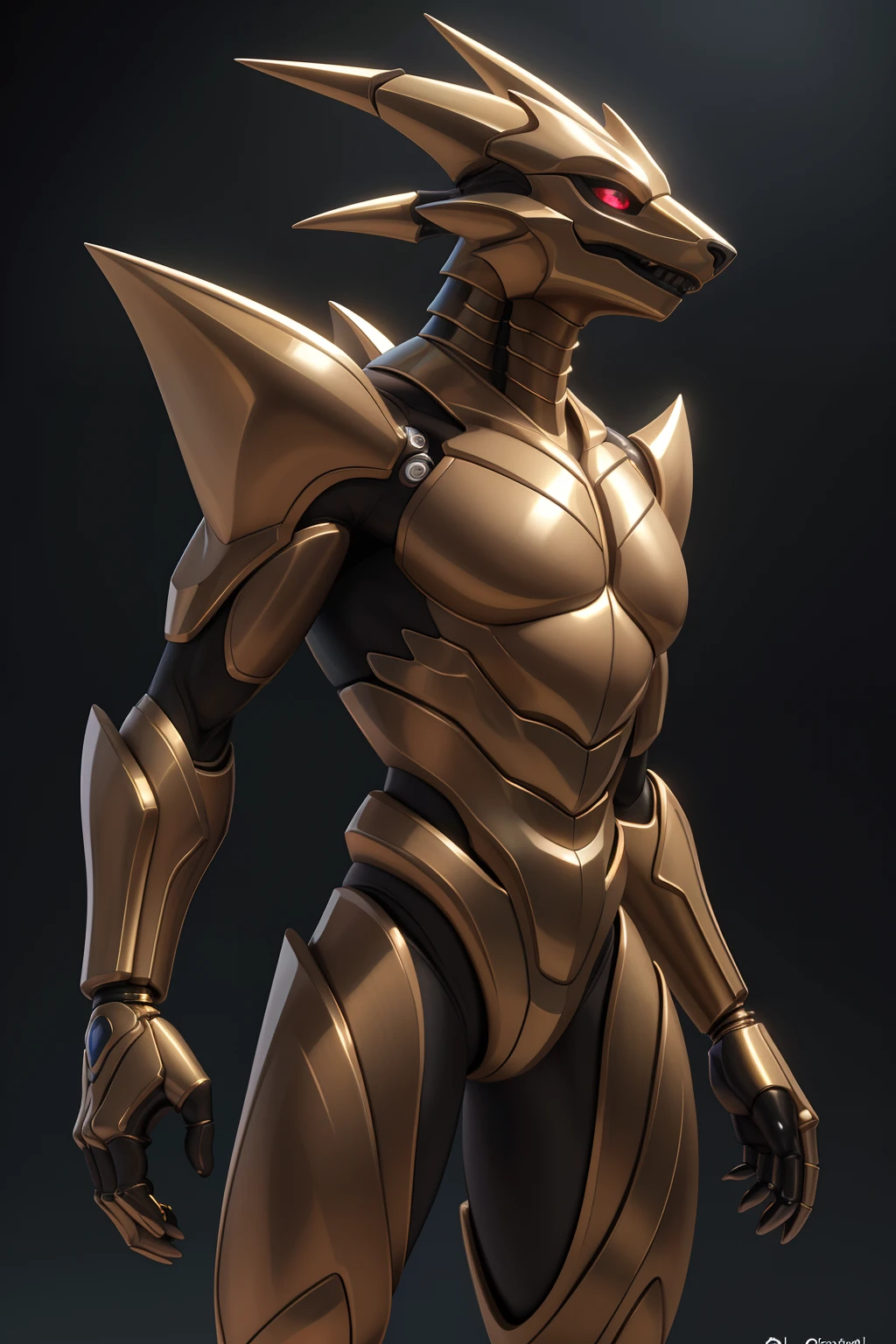 Biomechanical creature in humanoid form, com pele opalescente e escamas, master part, absolutamente perfeito, imagem impressionante, visualmente rico, intrinsecamente detalhado, arte conceitual, por Mschiffer, Bright holographic, cinemactic, Papel de parede UHD, ..3d, octan render, Volumetric lights, corpo inteiro