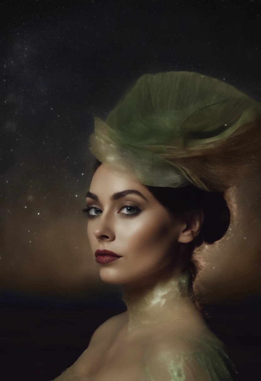((1Mulher)) in space, traje espacial futurista, scientific fiction, distopic, Olhos castanhos, HiperFumaça, fundo escuro, fundo preto, retroiluminado, tema escuro