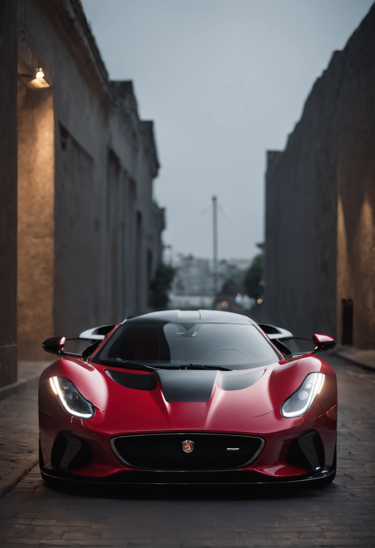 Detailed raw HD photo medium-distance photo of a (Jaguar hypercar) , showroom, parked in a parcade (darkly lit, dimly lit, discreet) grunge , menacing urban environment, metal tubes, concreating, decay, micro-details, hyperdetailed, raytracing, realism, crystal clear, photorealism, photorealistic,
(nocturnal, pitch, moody and dark:1.3) (bright headlights: 1.2)
