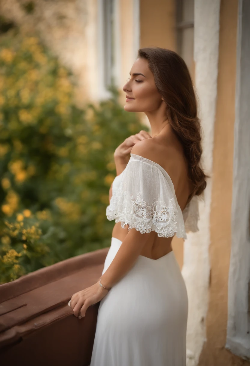 kleine Augen、Doppelverzahnung、Lange gerollte Frisur、Kleine dicke Frau、20 Jahre alt、Ein dunkelhaariger、a smile、Hide the chest with your hands、halbnackt、Herbstlandschaft、Haare, die von der Sonne beleuchtet werden、hitornfreckles、winzige Brust、runder Hintern、Leibchen、Wear panties、Ganzkörperesbian、Licht, that enters through the window、Sexy rear view、Streich、