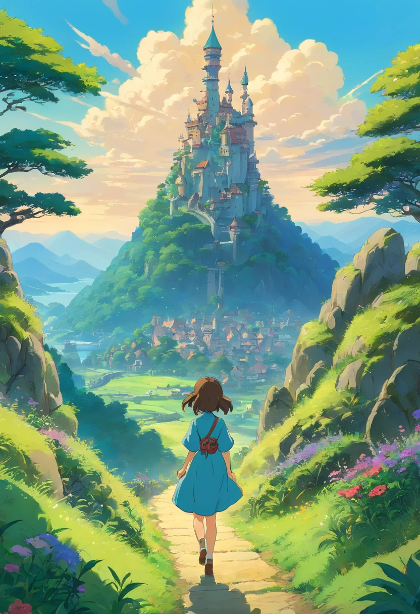 ((1girl in a fantastic landscape)),((fantasy)),beautiful,((fantasy)),detailed,4k,masterpiece,studio ghibli