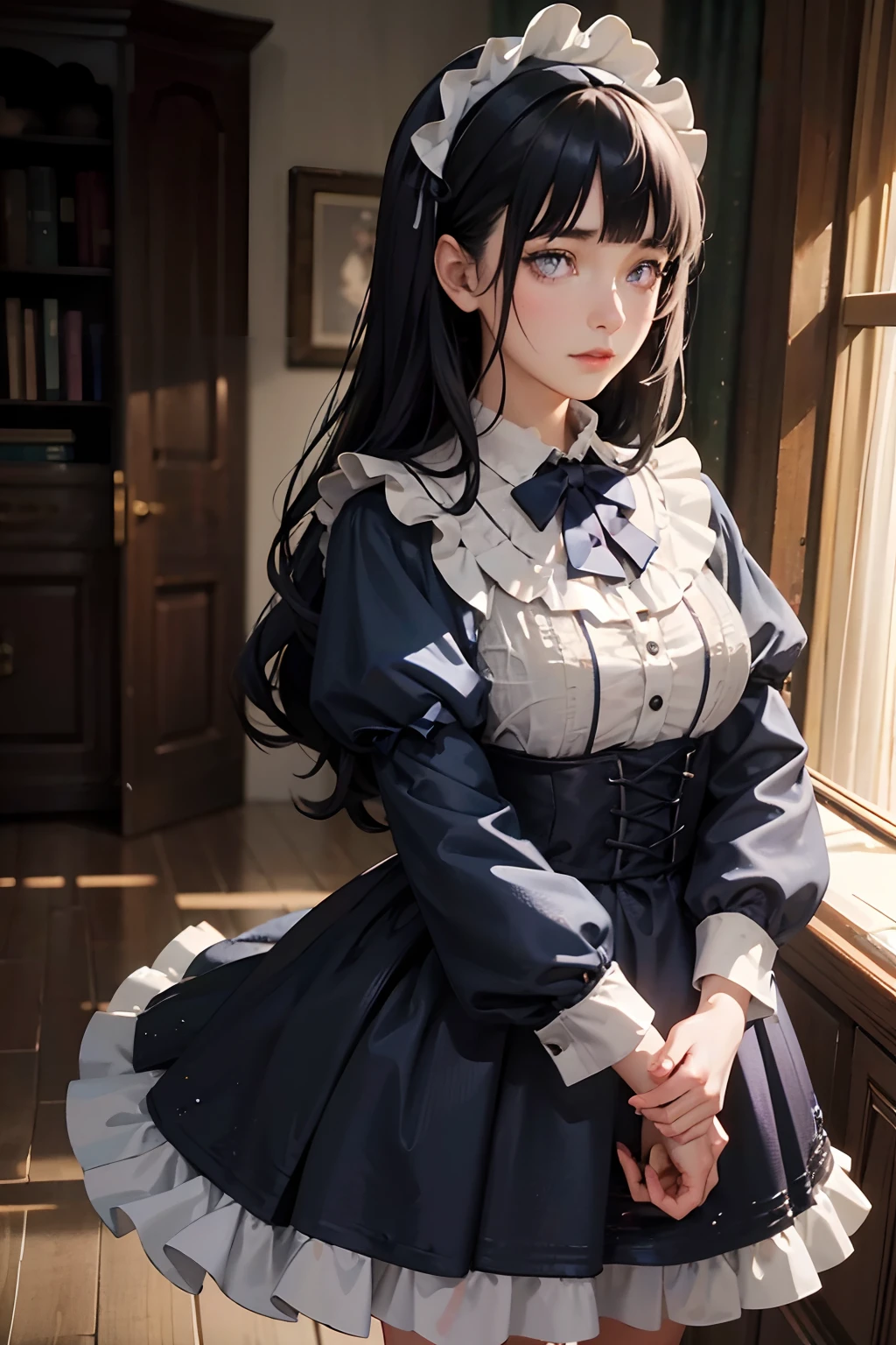cosplay,pov,natural lighting,1girl,solo,
lolita_dress,standing,bonnet,
crowd,cosplay,blur,blurry,blurry background,nsfw,
Insanely Detailed,Art by Gregory Crewdson,Yoji Shinkawa,Guy Denning,James Jean and Liz Gael,Ink Drip,Paint Splatter,((Chiaroscuro)),((((Textured)))), Blunt Bangs, long wavy dark blue hair, purple eyes