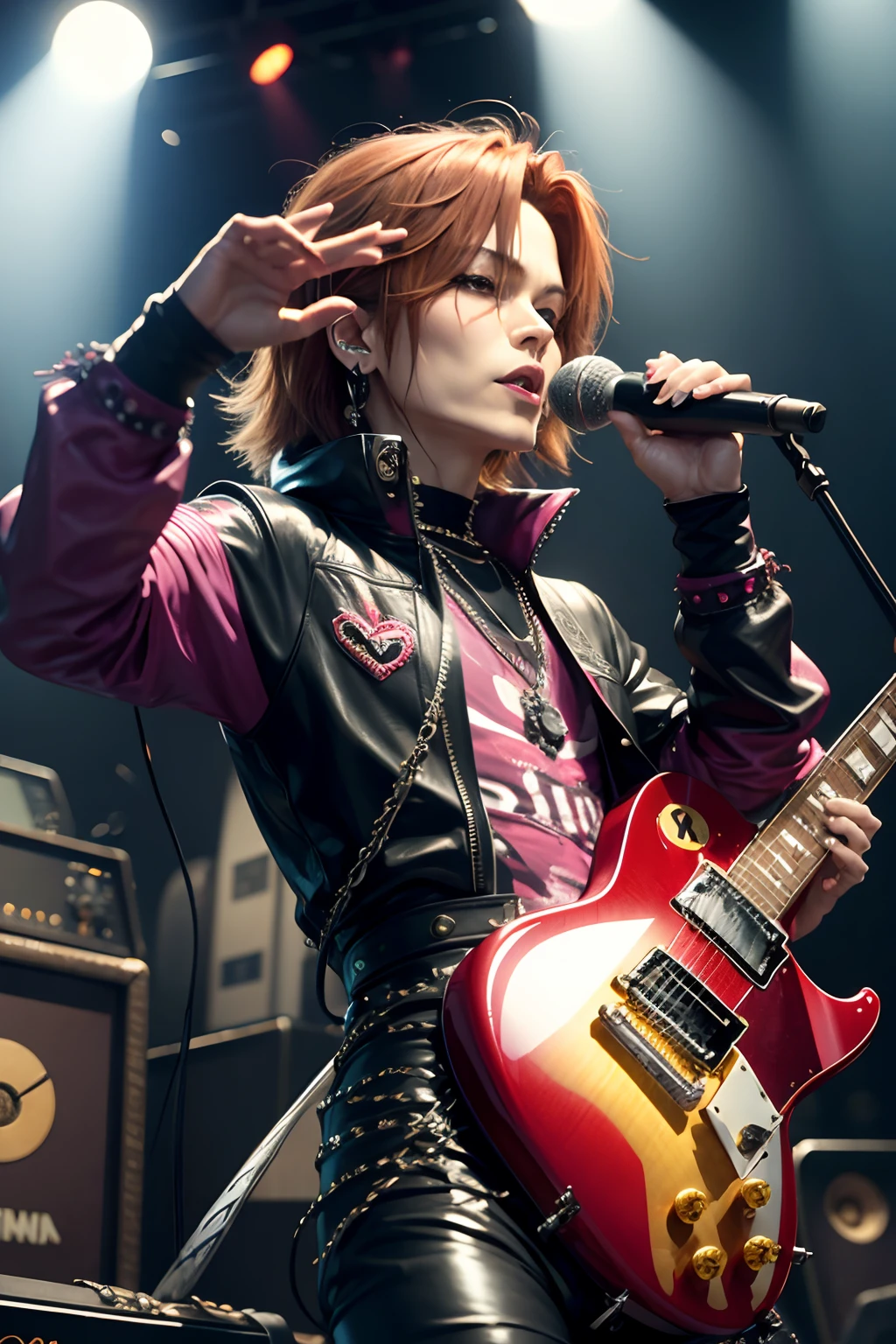 X JAPAN's hide playing a Les Paul